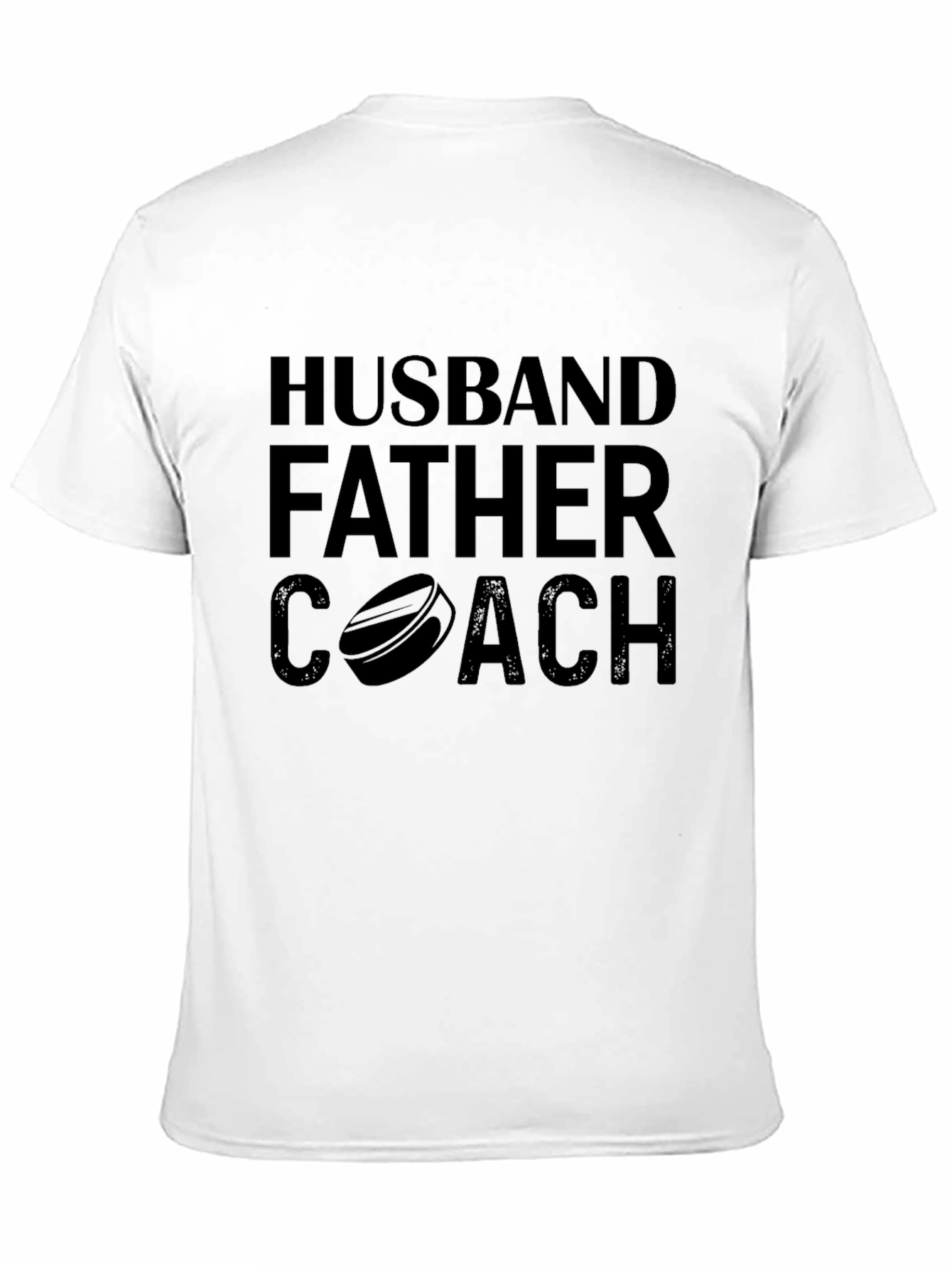 Husband Father Coach Black Graphic T-Shirt