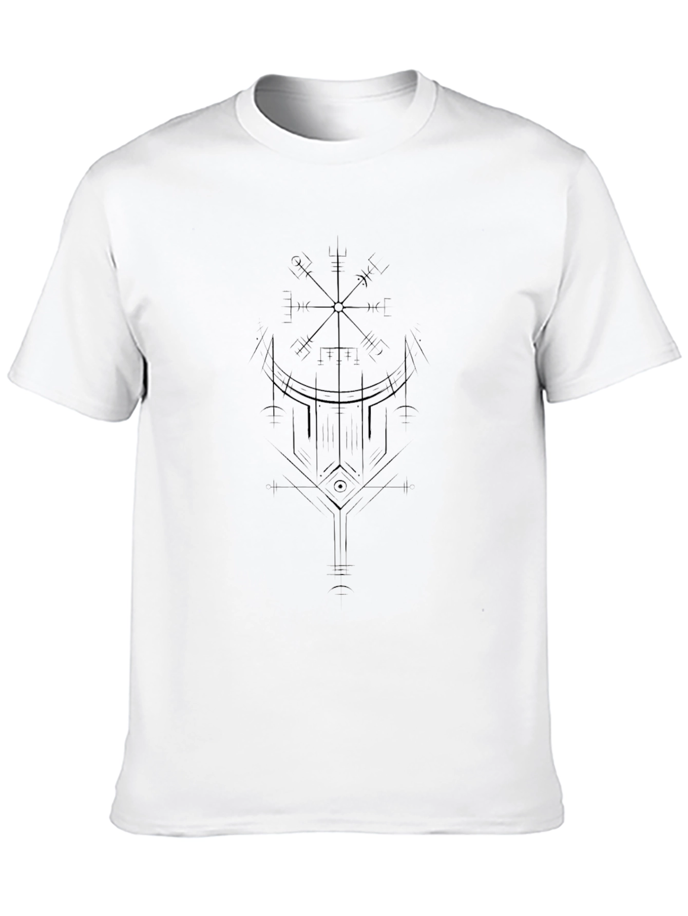Geometric Graphic Black T-Shirt