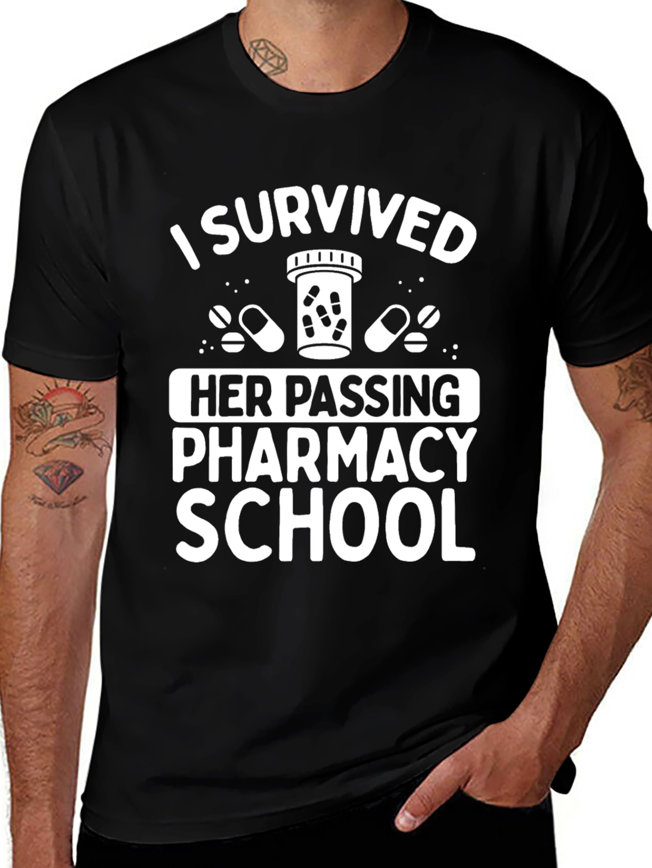 I Survived Her Passing Pharmacy School T-Shirt