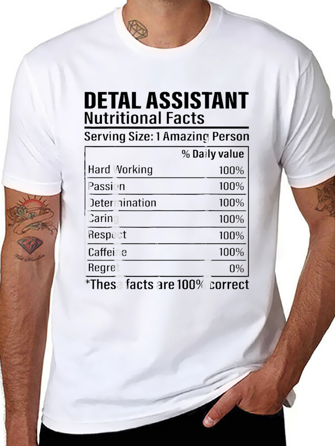Dental Assistant Nutritional Facts T-Shirt