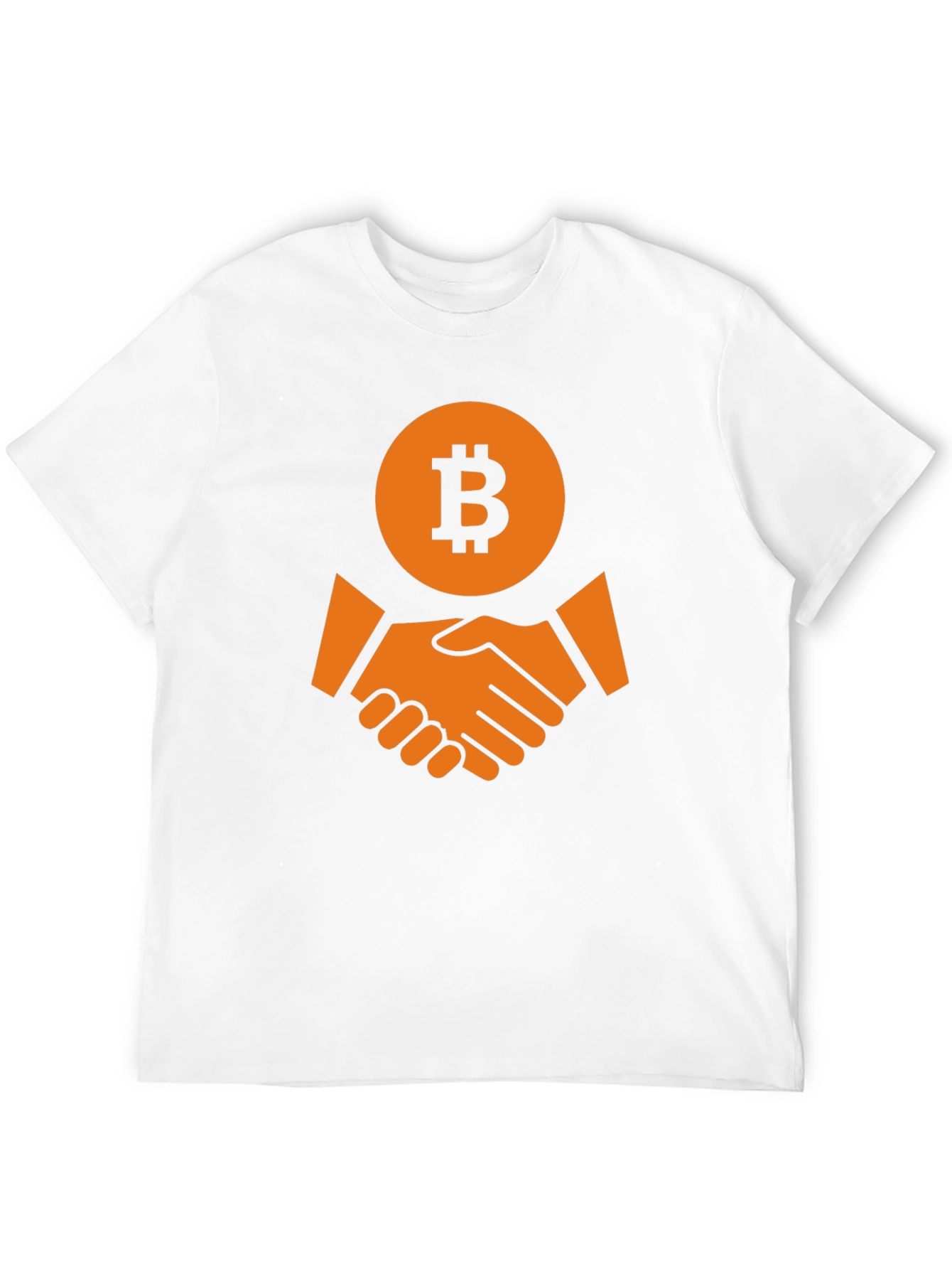 Bitcoin Handshake Graphic T-Shirt