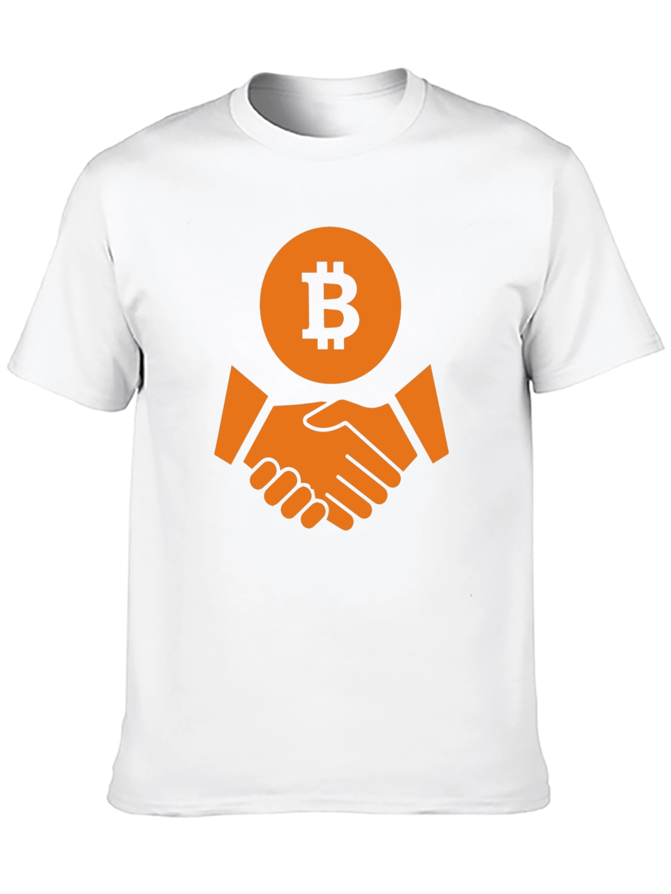 Bitcoin Handshake Graphic T-Shirt