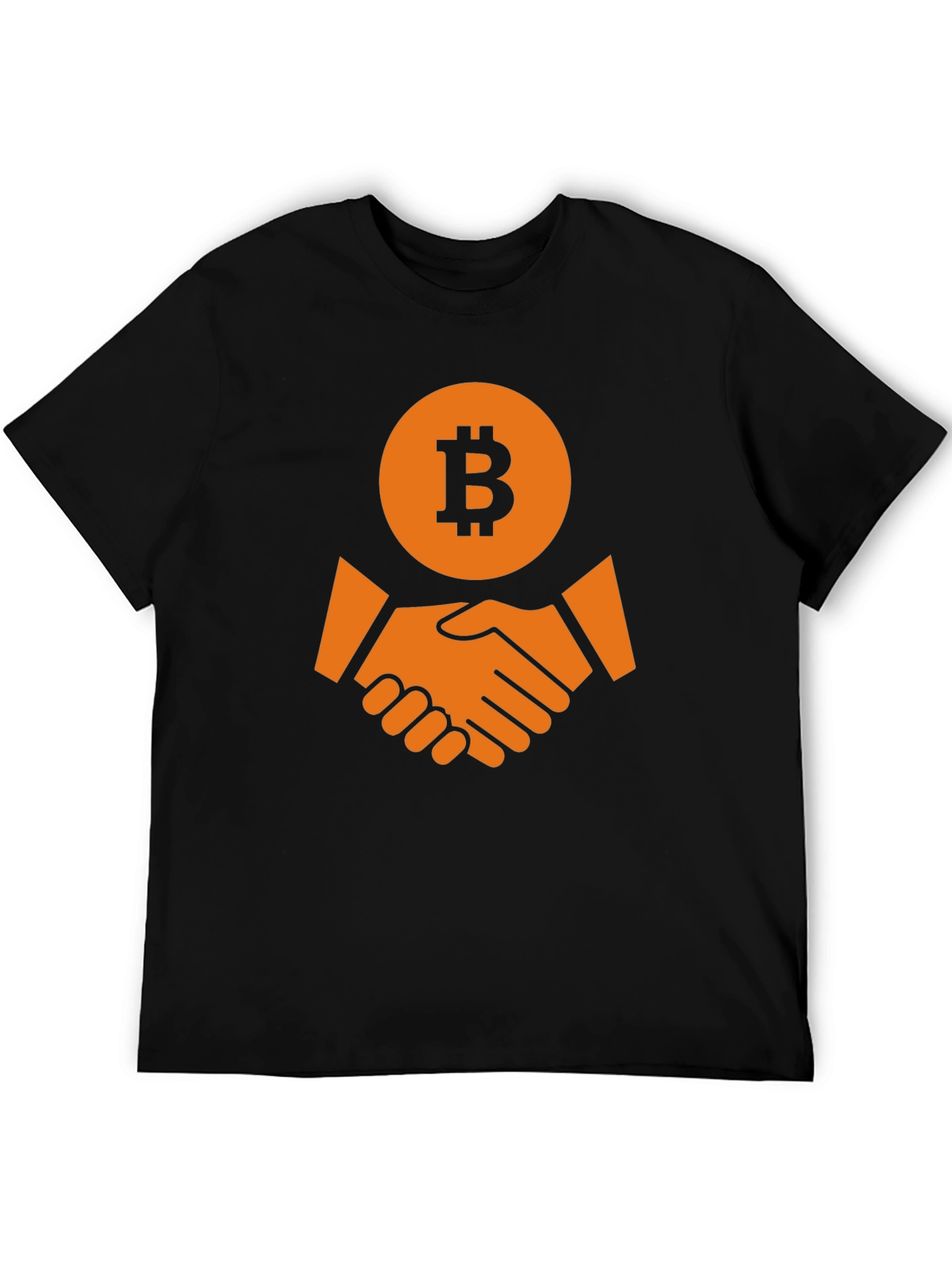 Bitcoin Handshake Graphic T-Shirt