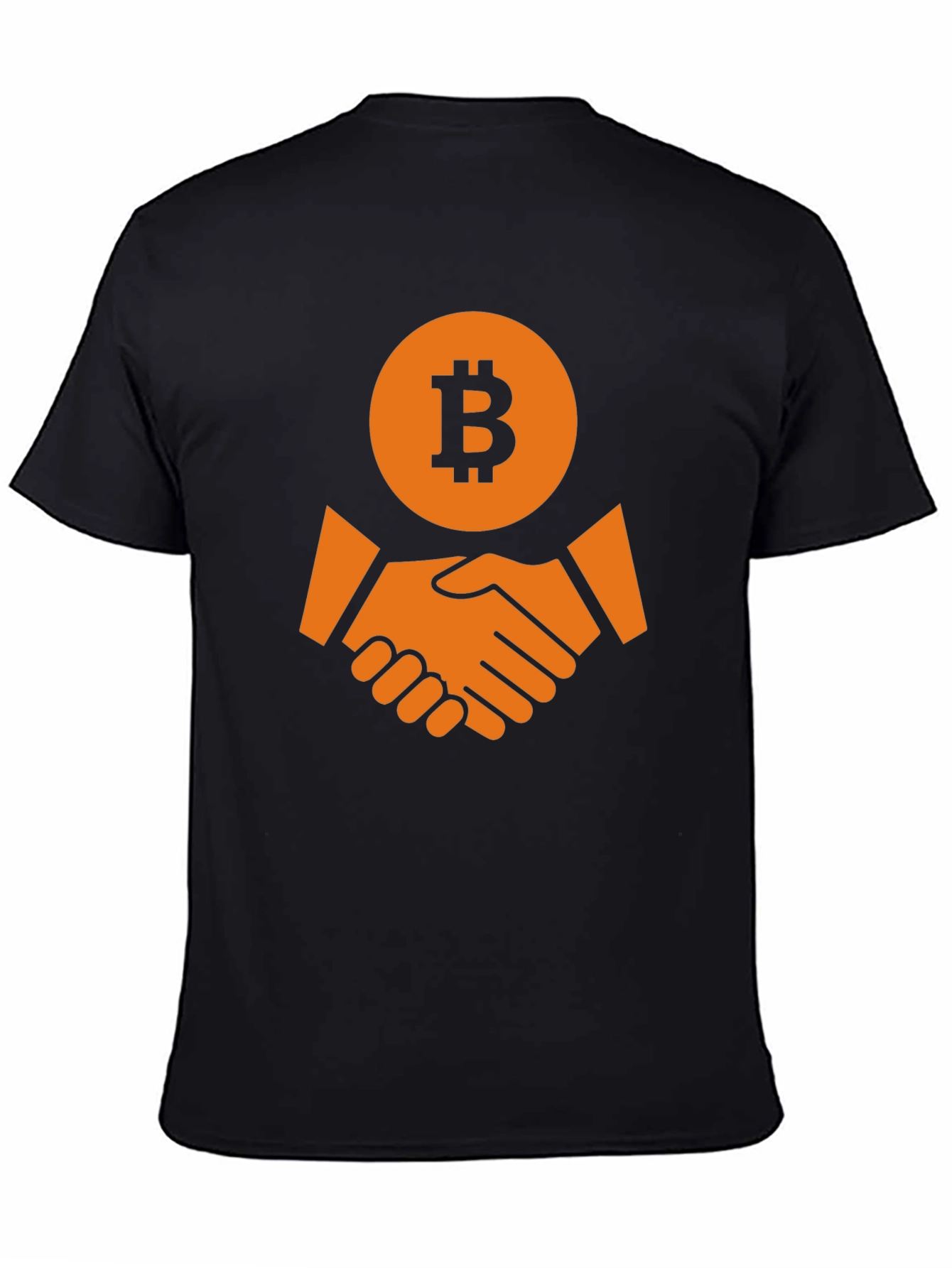 Bitcoin Handshake Graphic T-Shirt