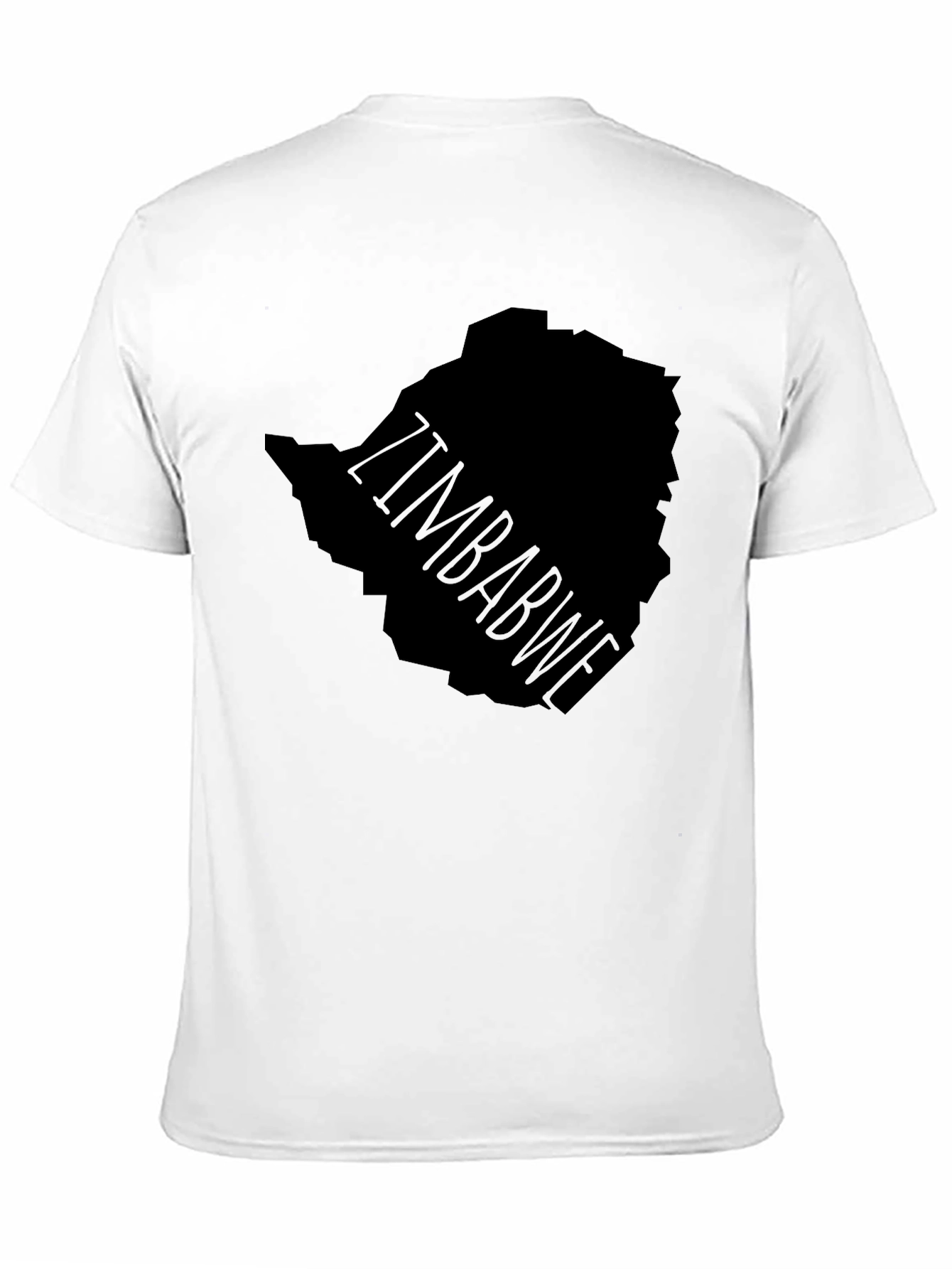 Zimbabwe Map Graphic Tee - Black Print