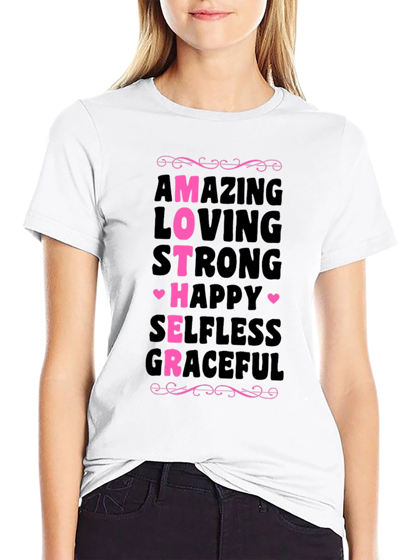 Amazing Mother T-Shirt - Loving Strong Graceful