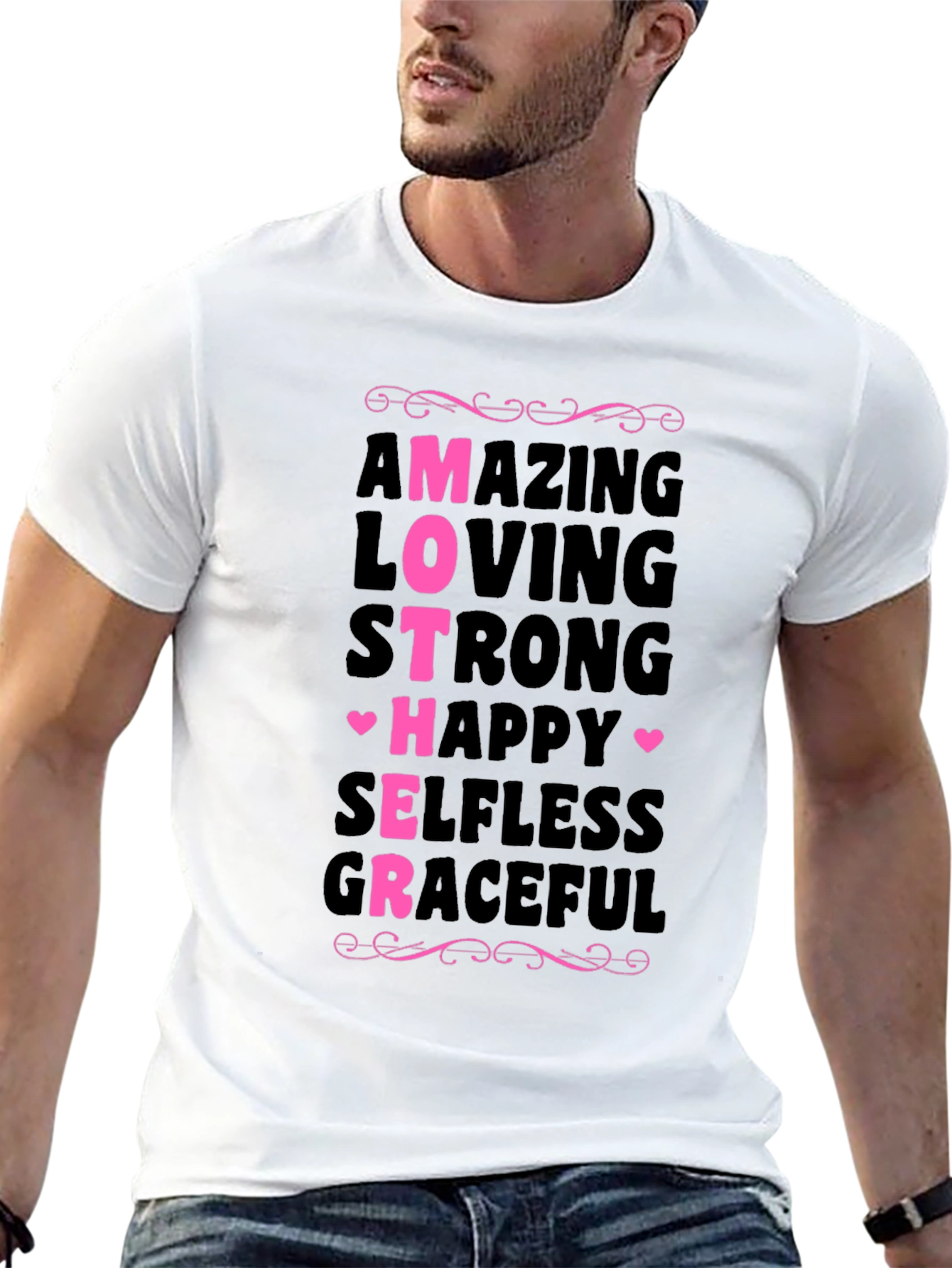 Amazing Mother T-Shirt - Loving Strong Graceful