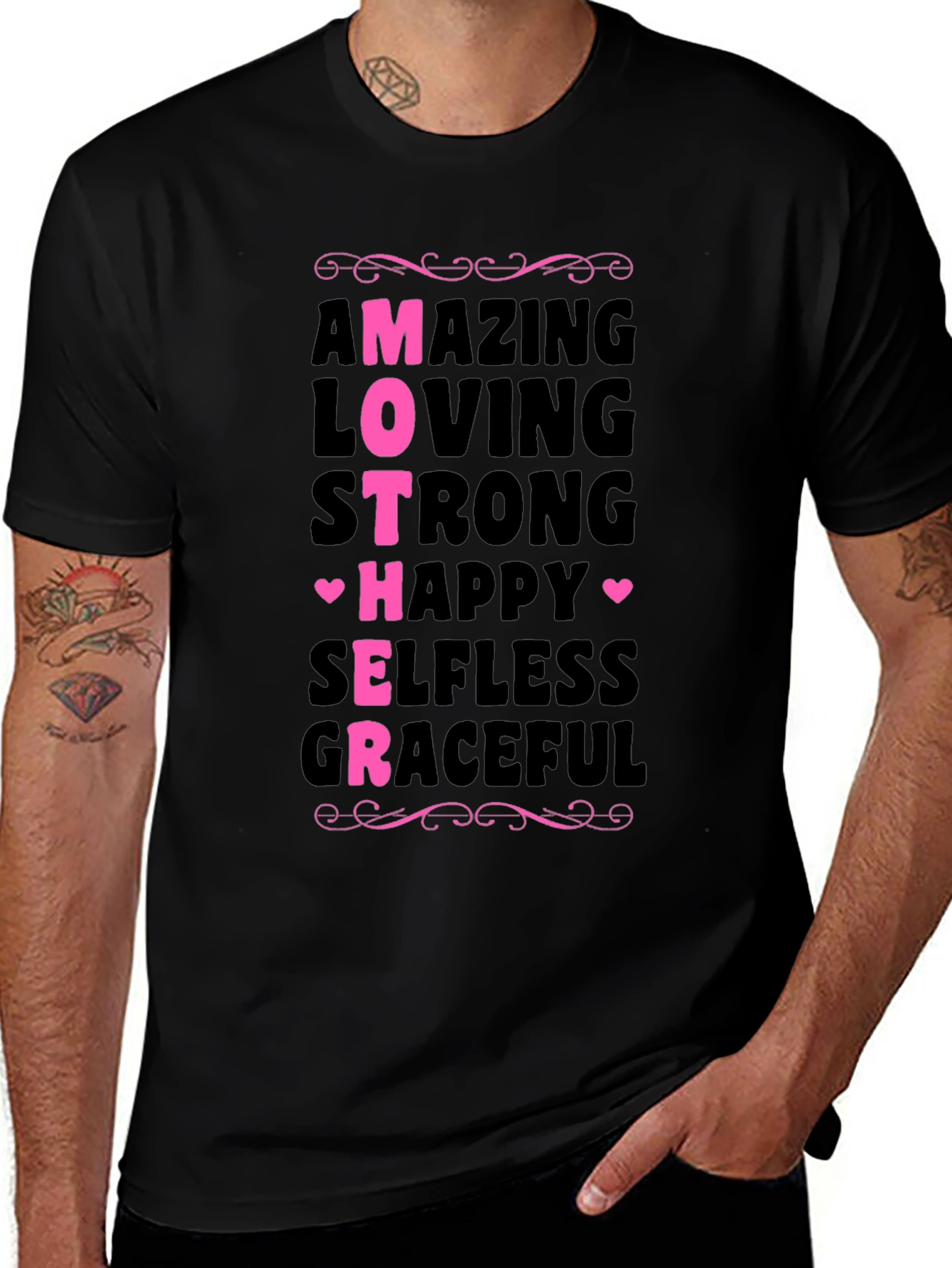 Amazing Mother T-Shirt - Loving Strong Graceful