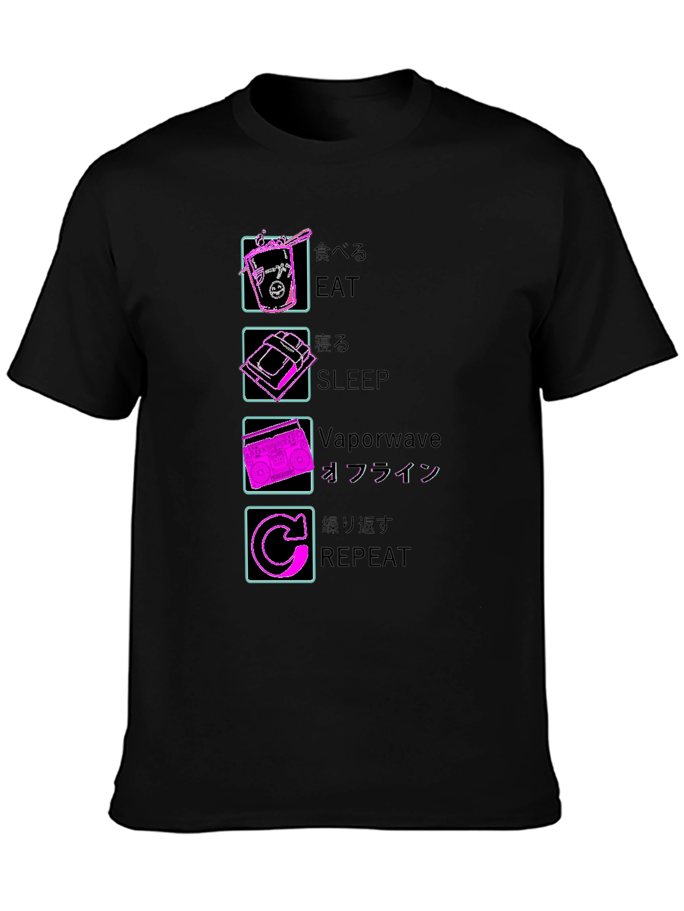 Eat Sleep Vaporwave Repeat T-Shirt