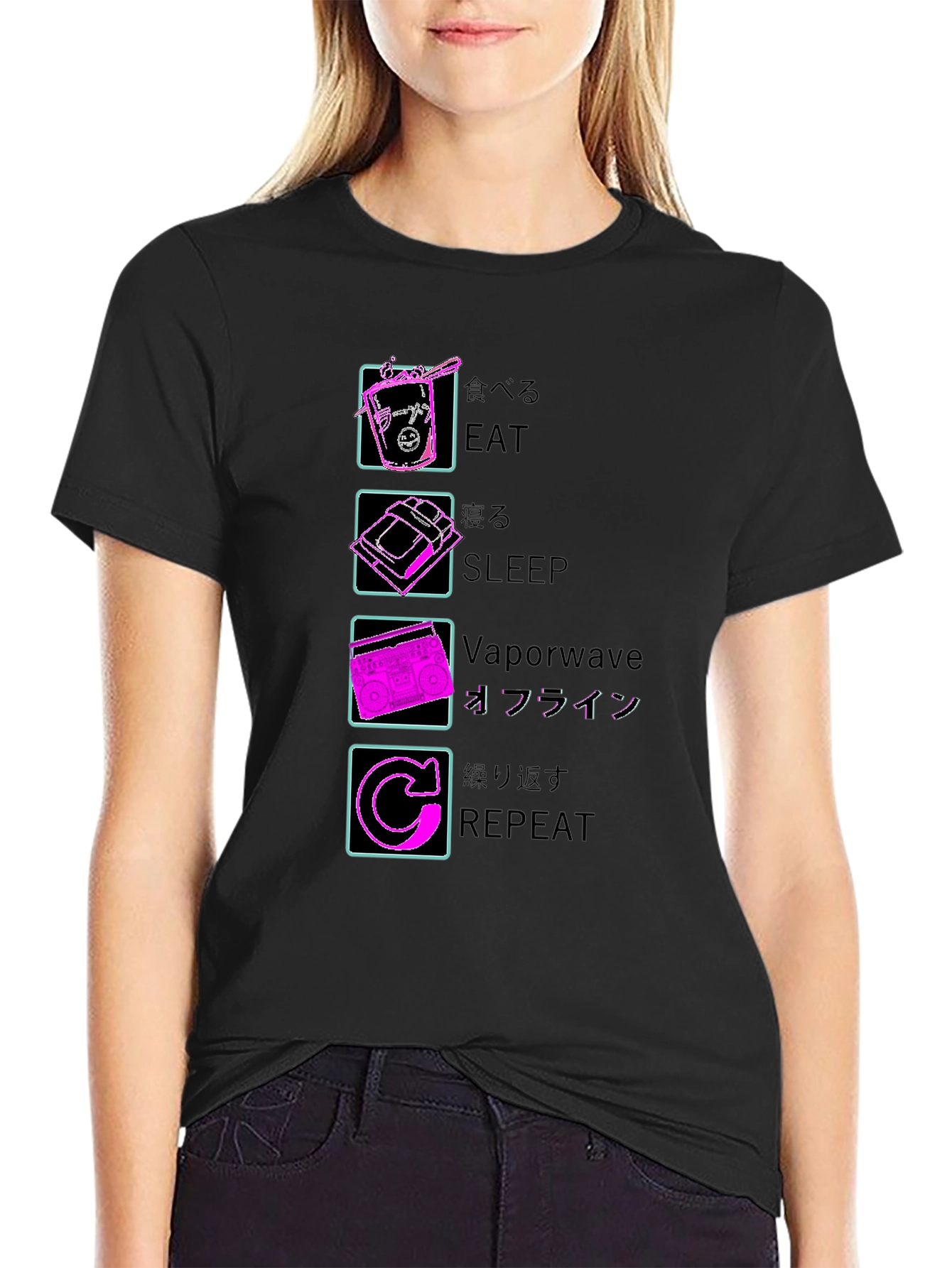 Eat Sleep Vaporwave Repeat T-Shirt