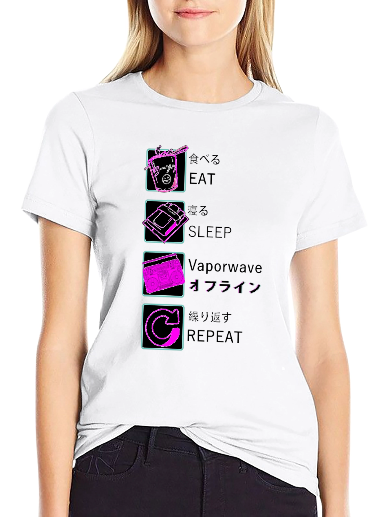 Eat Sleep Vaporwave Repeat T-Shirt