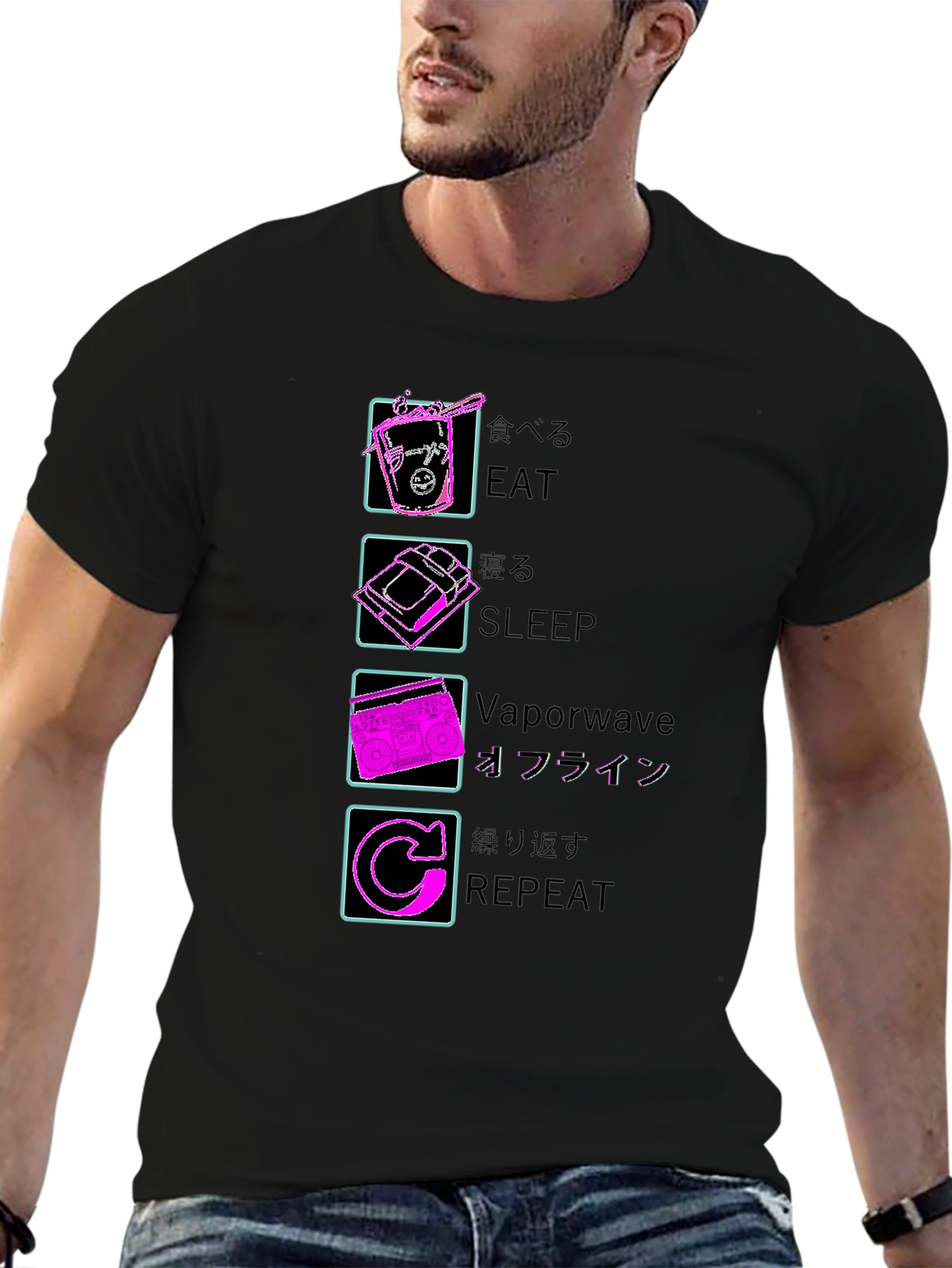 Eat Sleep Vaporwave Repeat T-Shirt