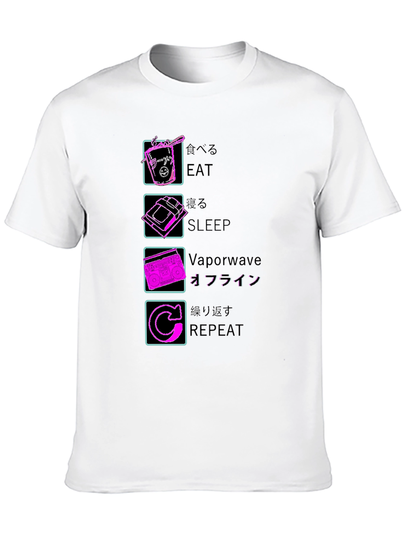 Eat Sleep Vaporwave Repeat T-Shirt