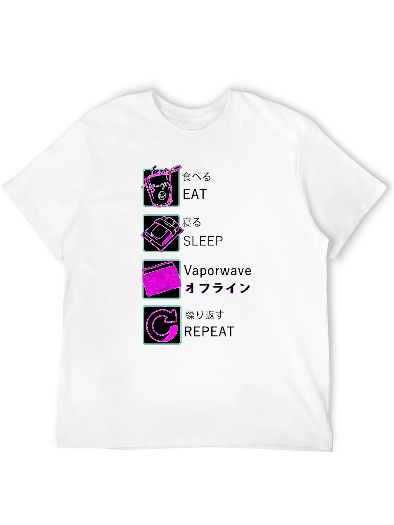 Eat Sleep Vaporwave Repeat T-Shirt