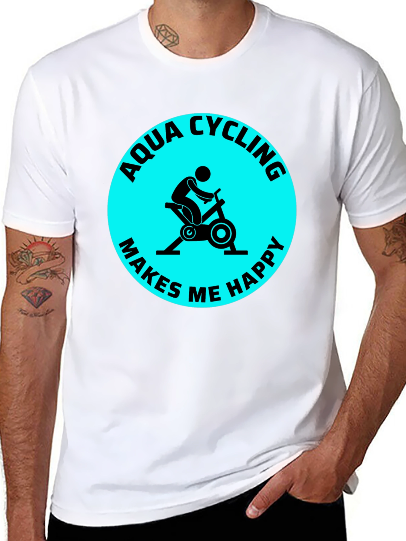 Aqua Cycling Makes Me Happy T-Shirt