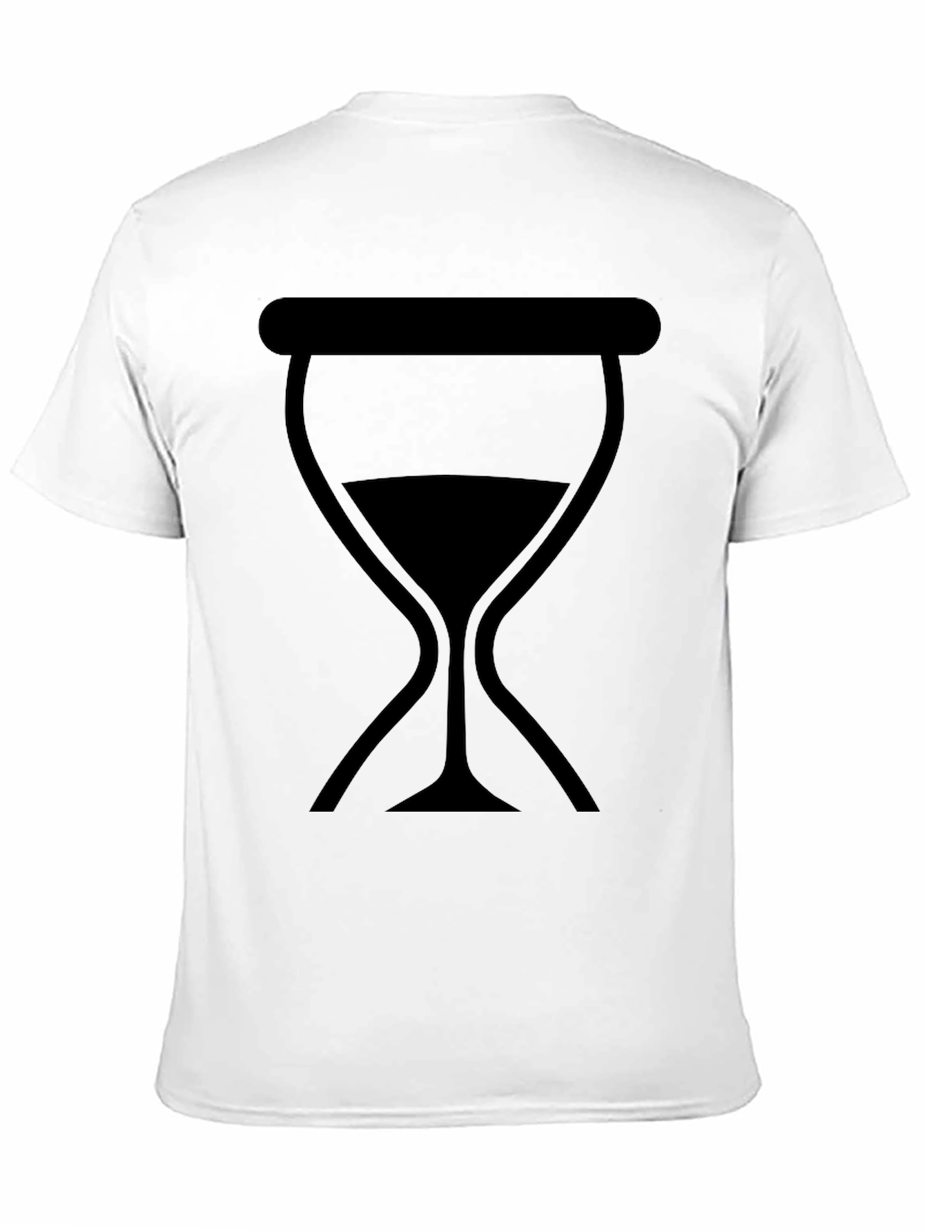 Mens Black T-Shirt with Hourglass Graphic
