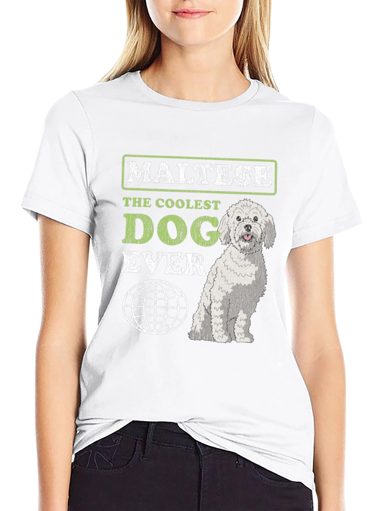 Maltese Coolest Dog Ever Graphic T-Shirt