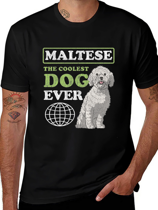 Maltese Coolest Dog Ever Graphic T-Shirt