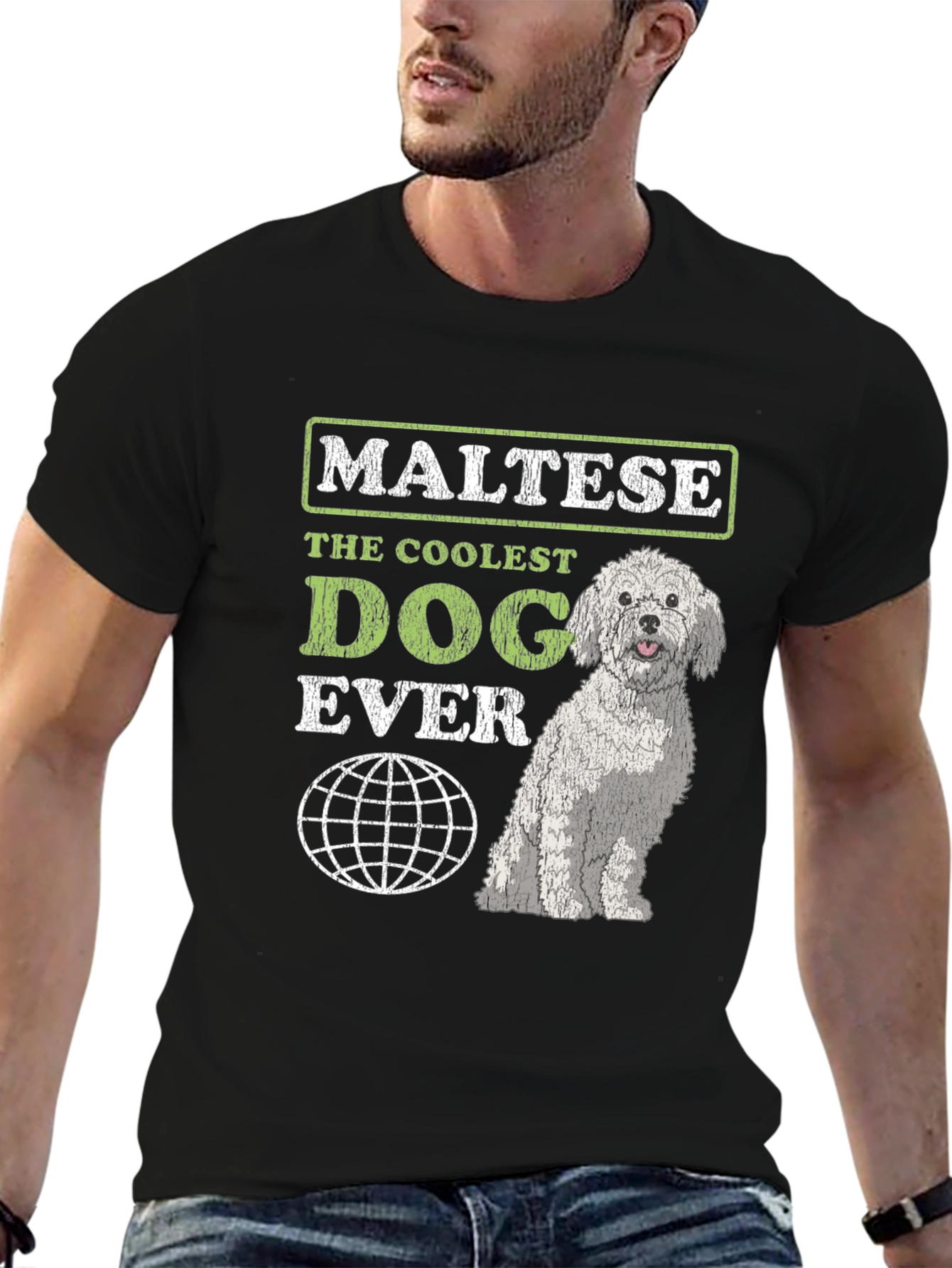 Maltese Coolest Dog Ever Graphic T-Shirt