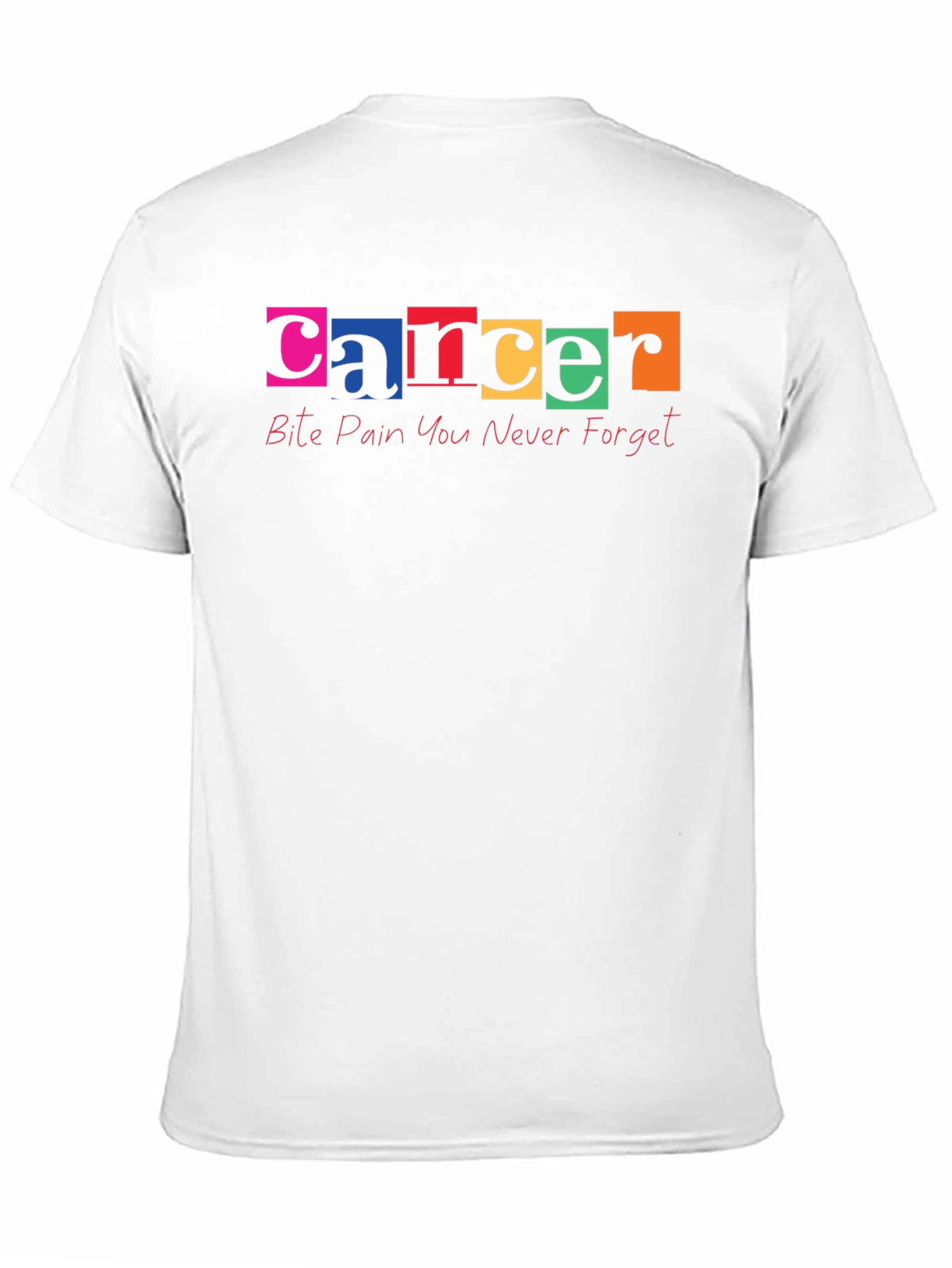 Cancer Awareness Bite Pain Black T-Shirt