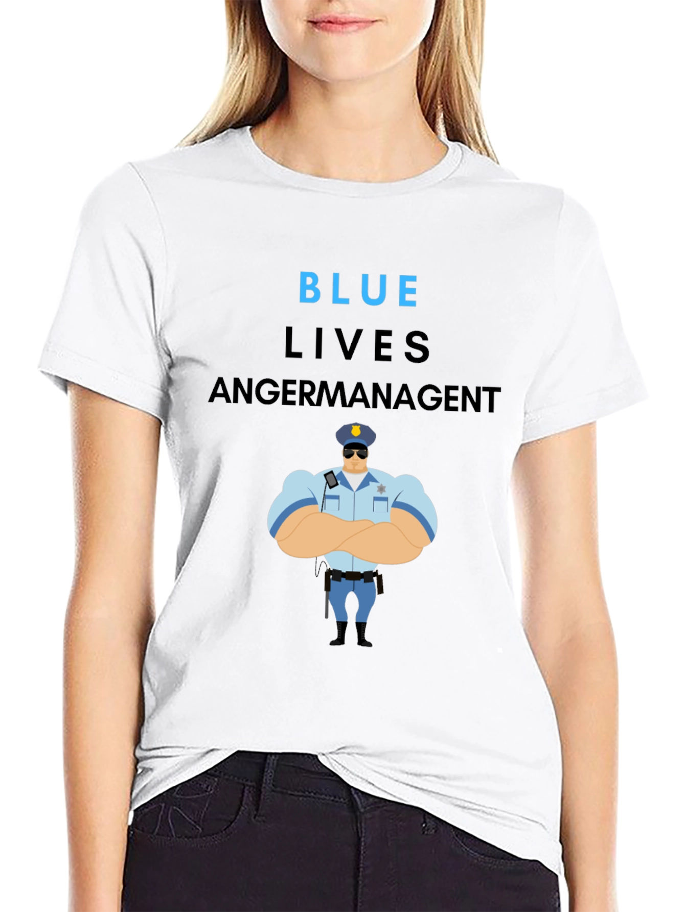 Blue Lives Matter Anger Management T-Shirt