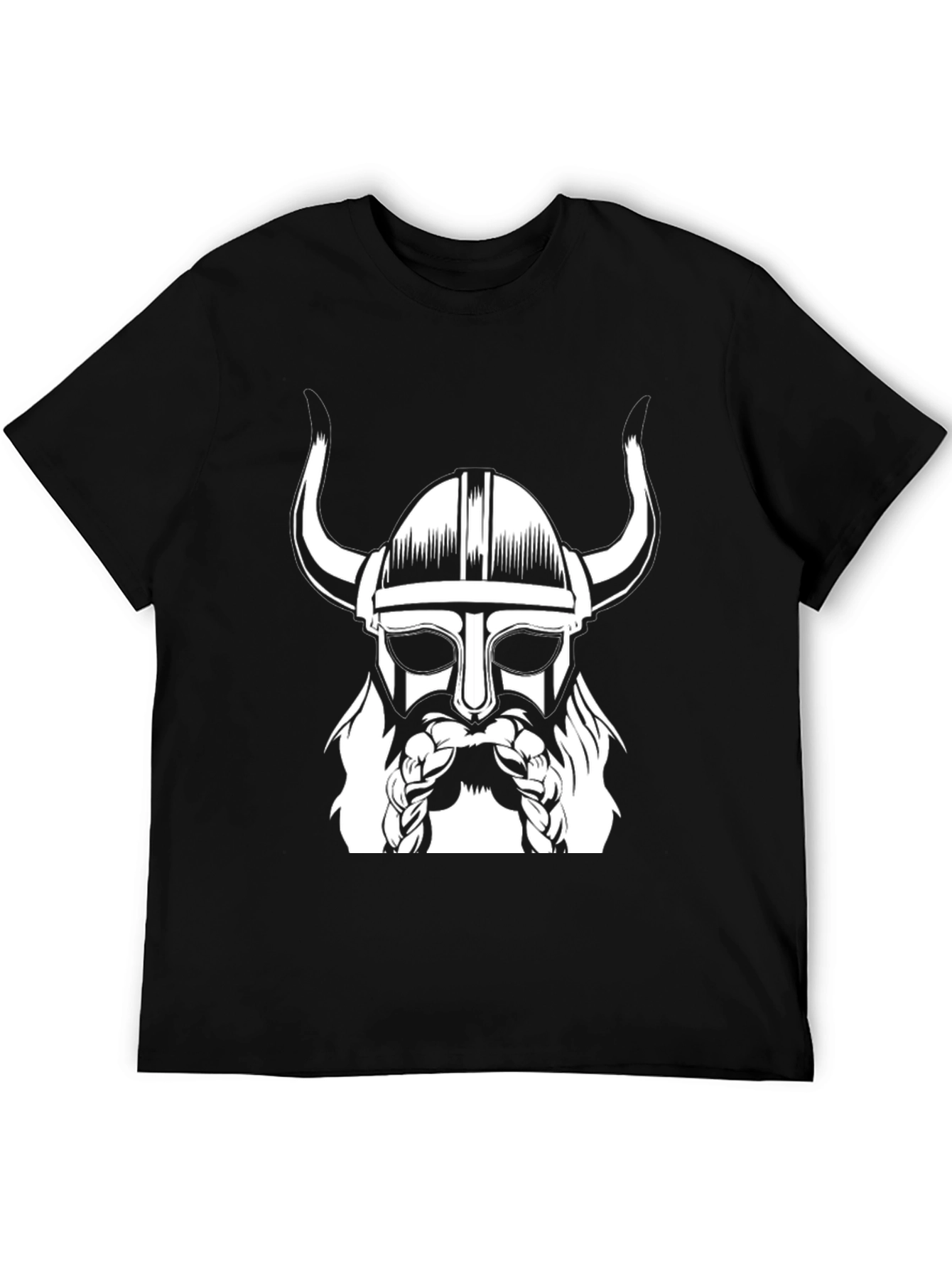 Viking Warrior Graphic Tee - Black