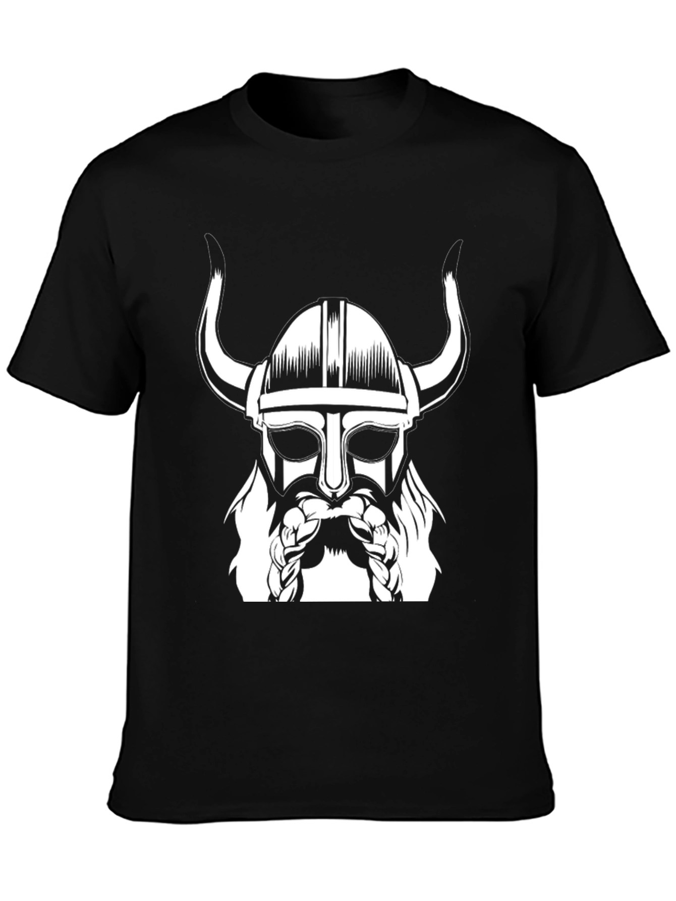 Viking Warrior Graphic Tee - Black