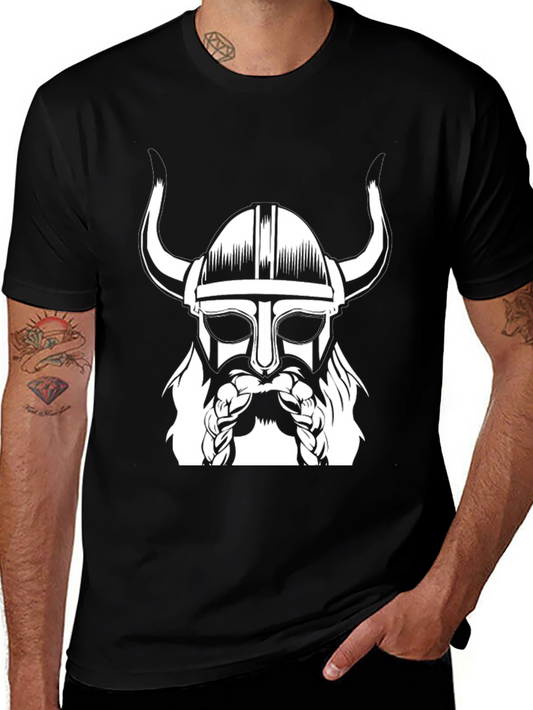 Viking Warrior Graphic Tee - Black