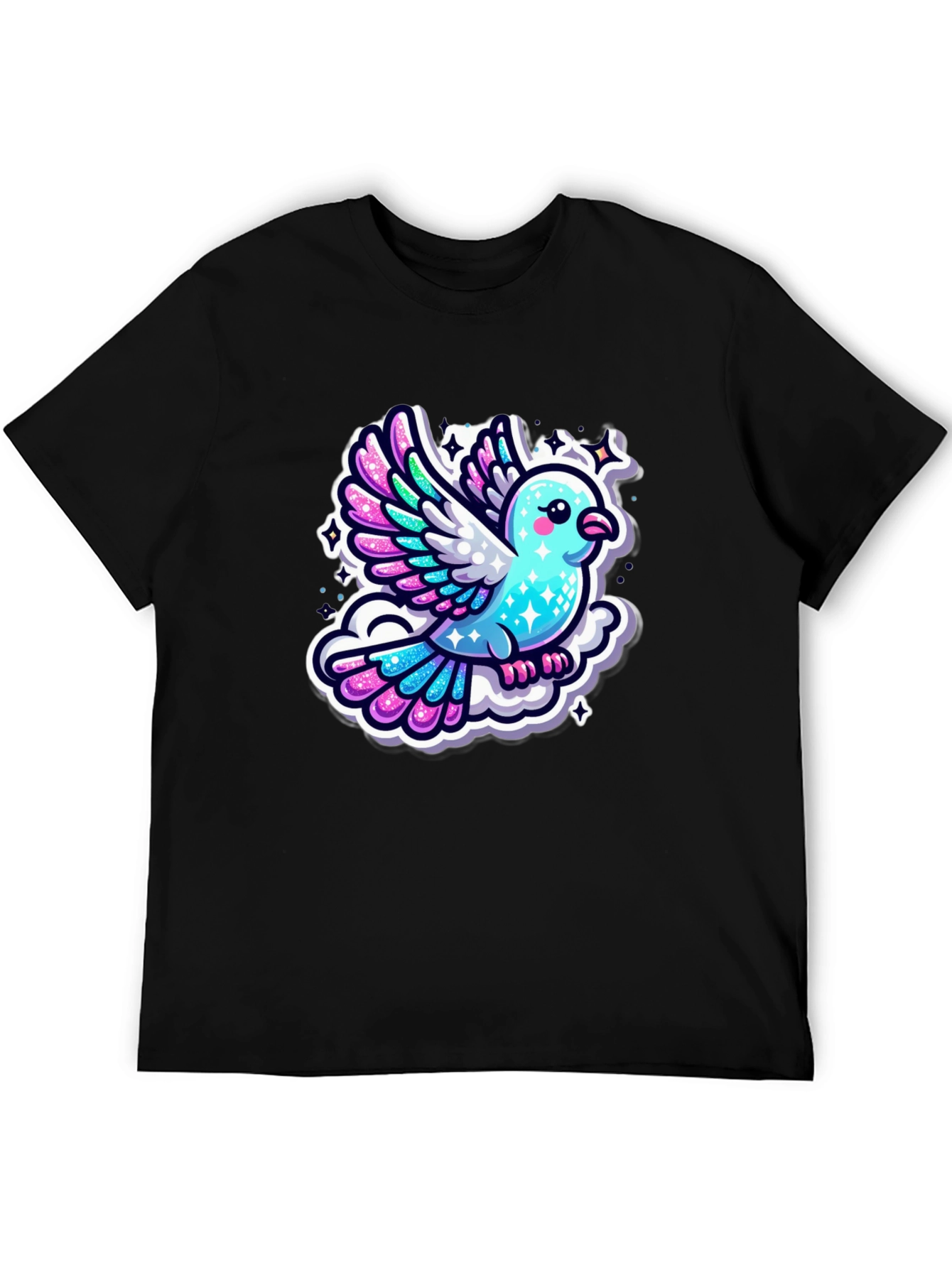 Cartoon Bird Graphic T-Shirt