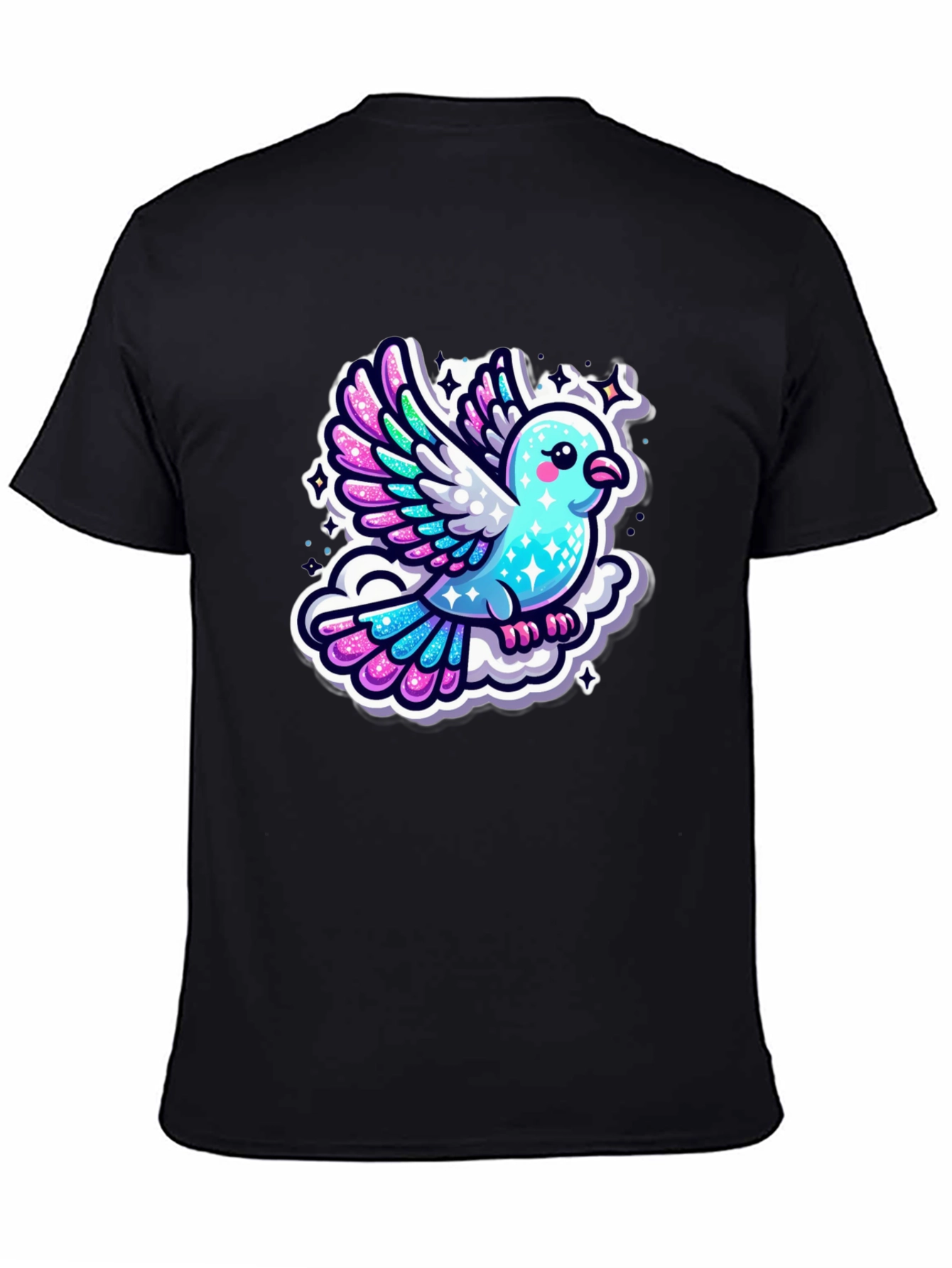 Cartoon Bird Graphic T-Shirt