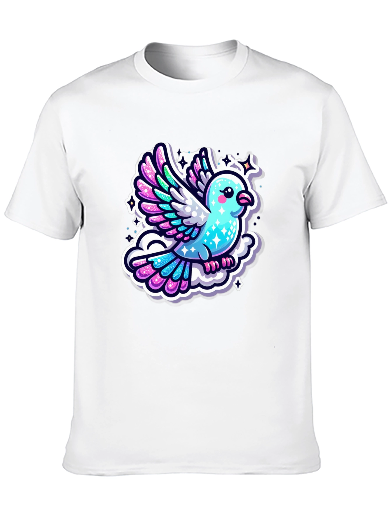 Cartoon Bird Graphic T-Shirt
