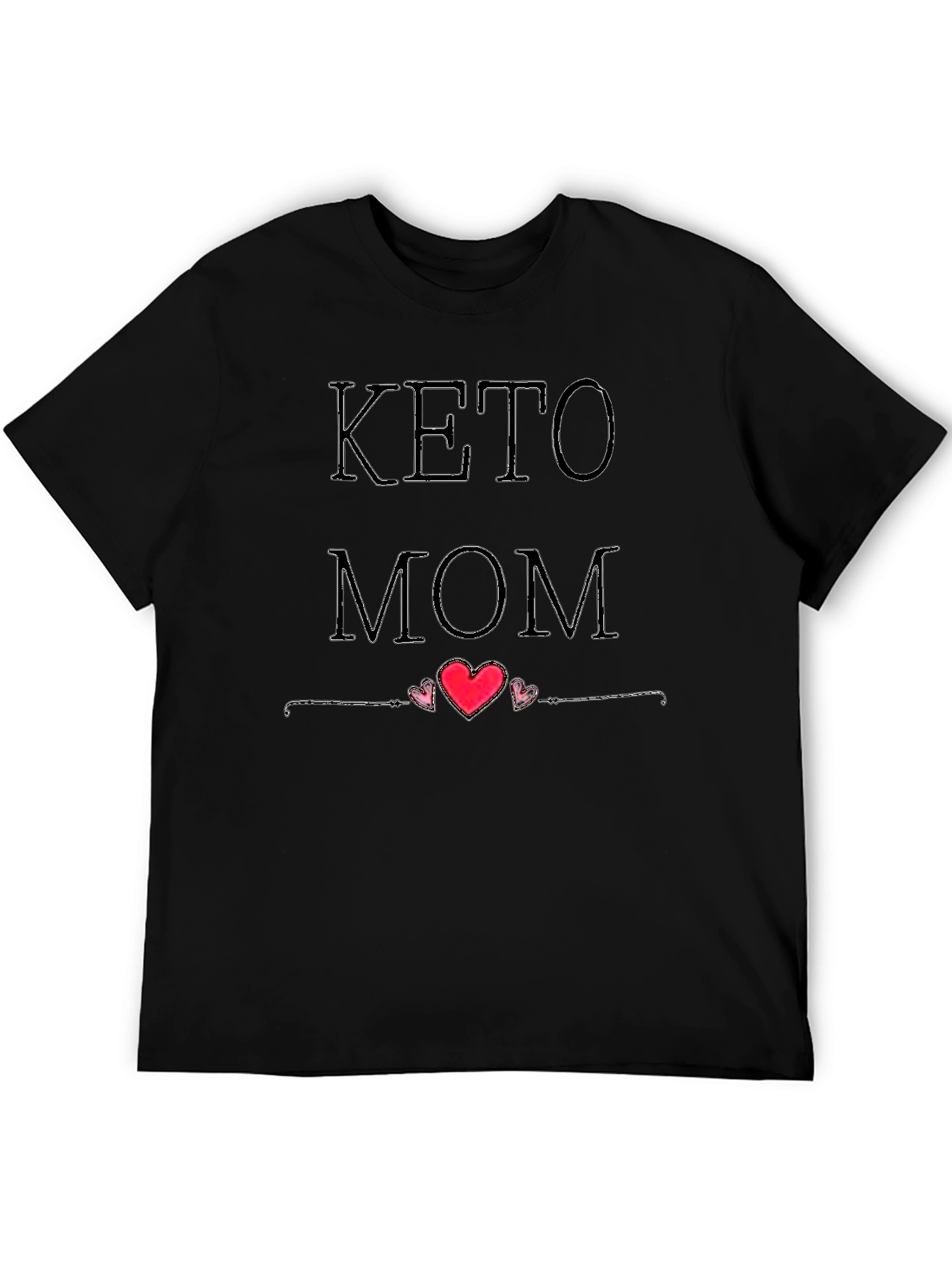 Keto Mom Black Graphic T-Shirt