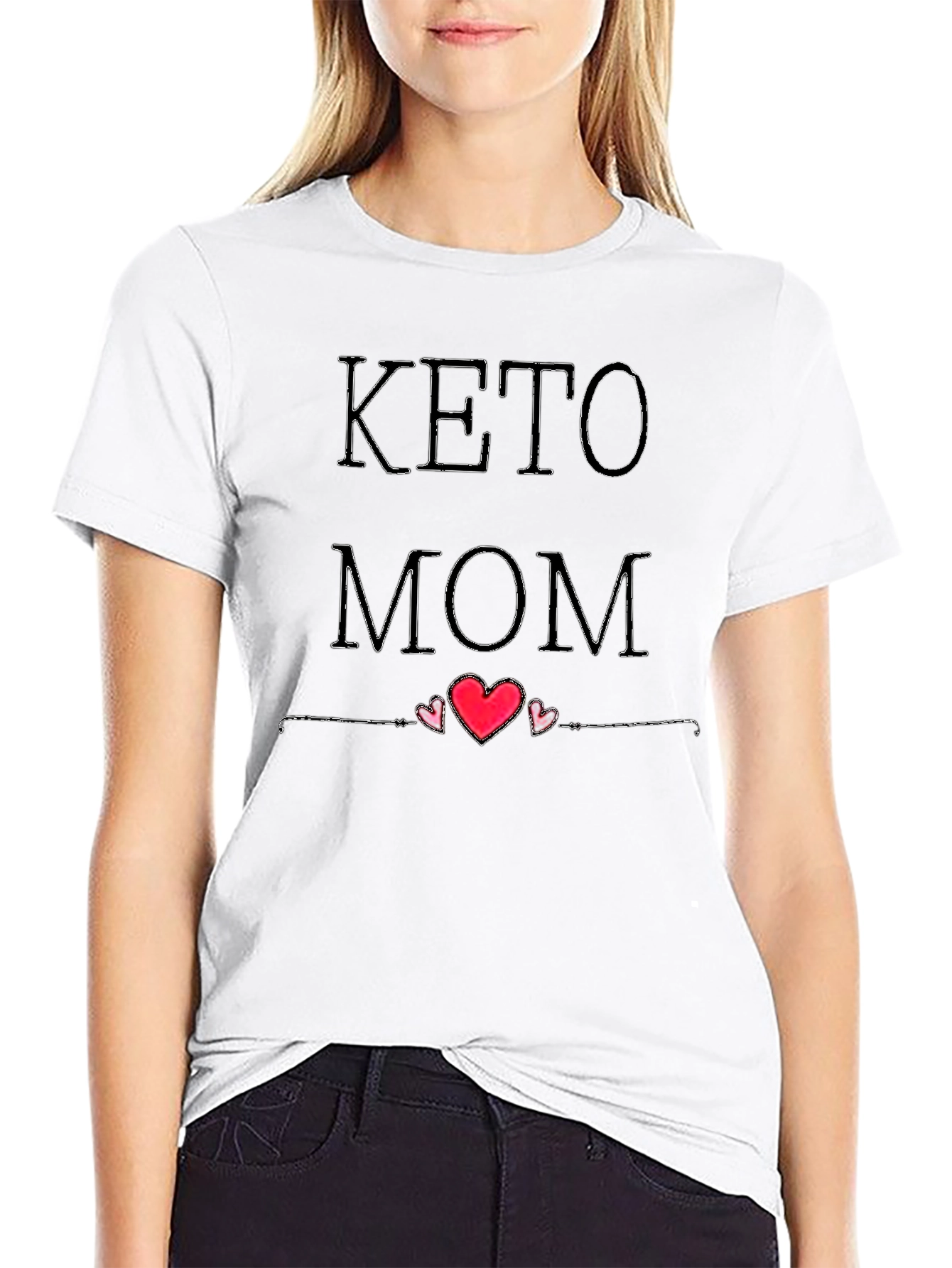 Keto Mom Black Graphic T-Shirt