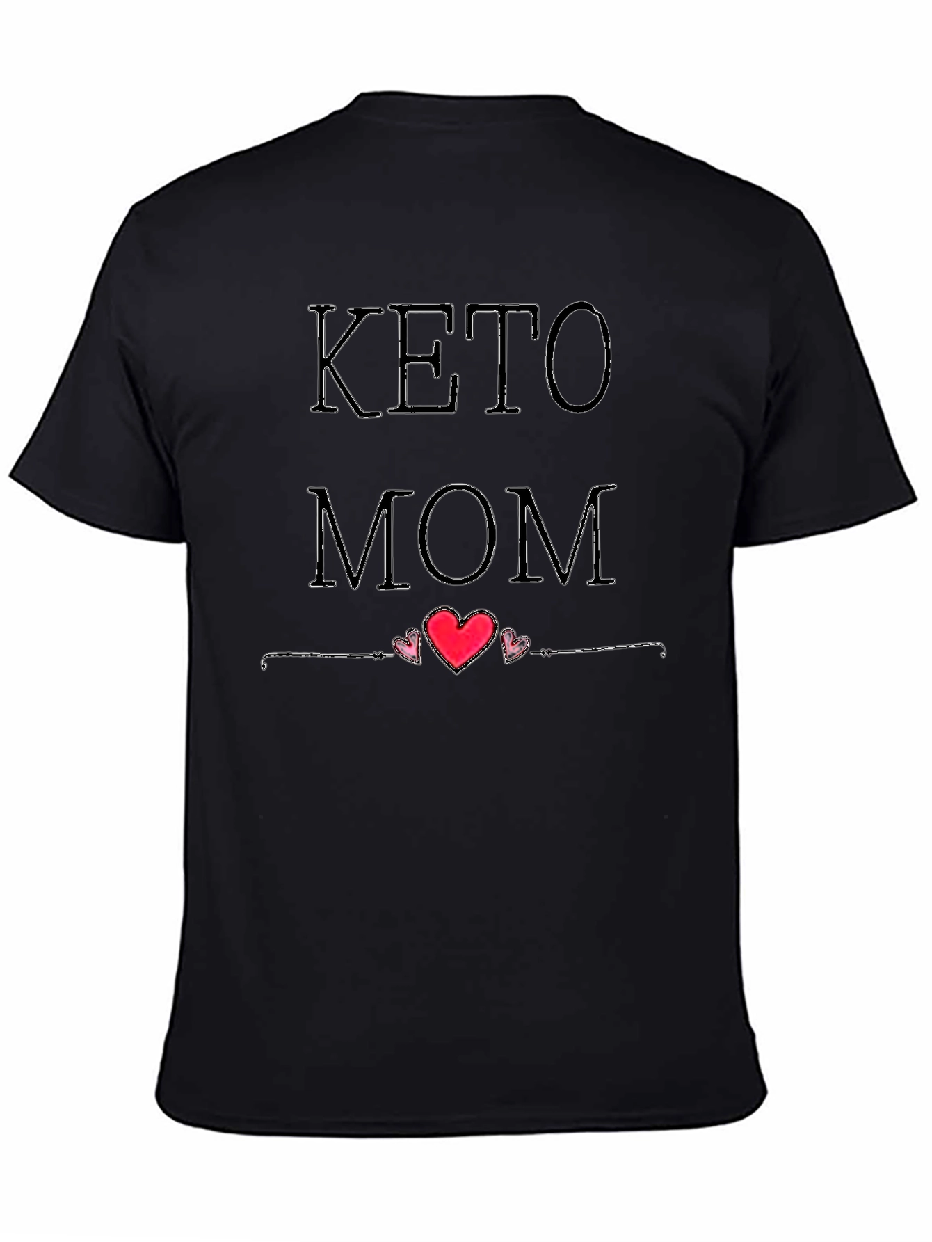 Keto Mom Black Graphic T-Shirt