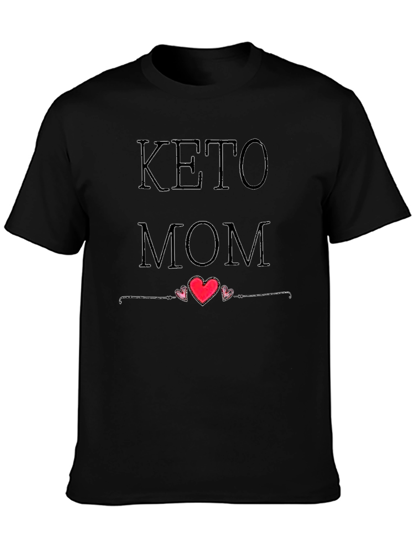 Keto Mom Black Graphic T-Shirt