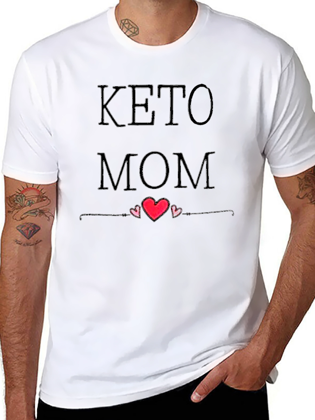 Keto Mom Black Graphic T-Shirt