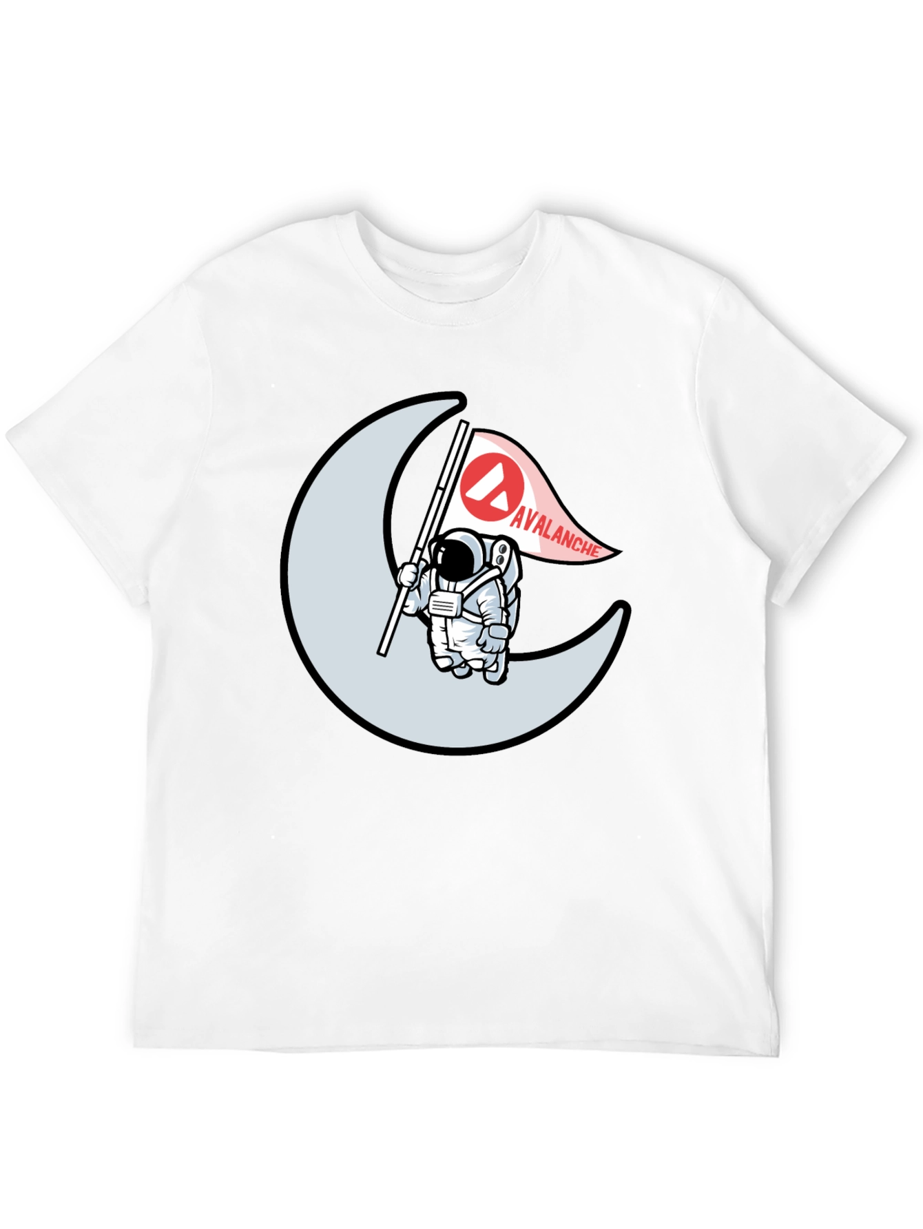 Avalanche Astronaut Moon Graphic Black T-Shirt