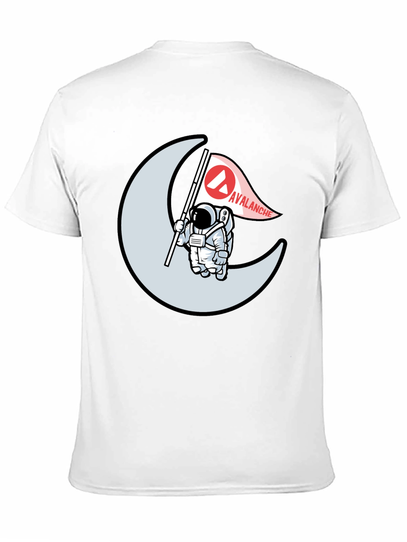 Avalanche Astronaut Moon Graphic Black T-Shirt