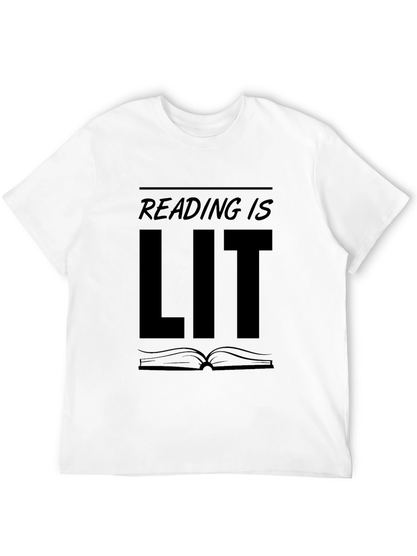 Reading is LIT Black Graphic T-Shirt