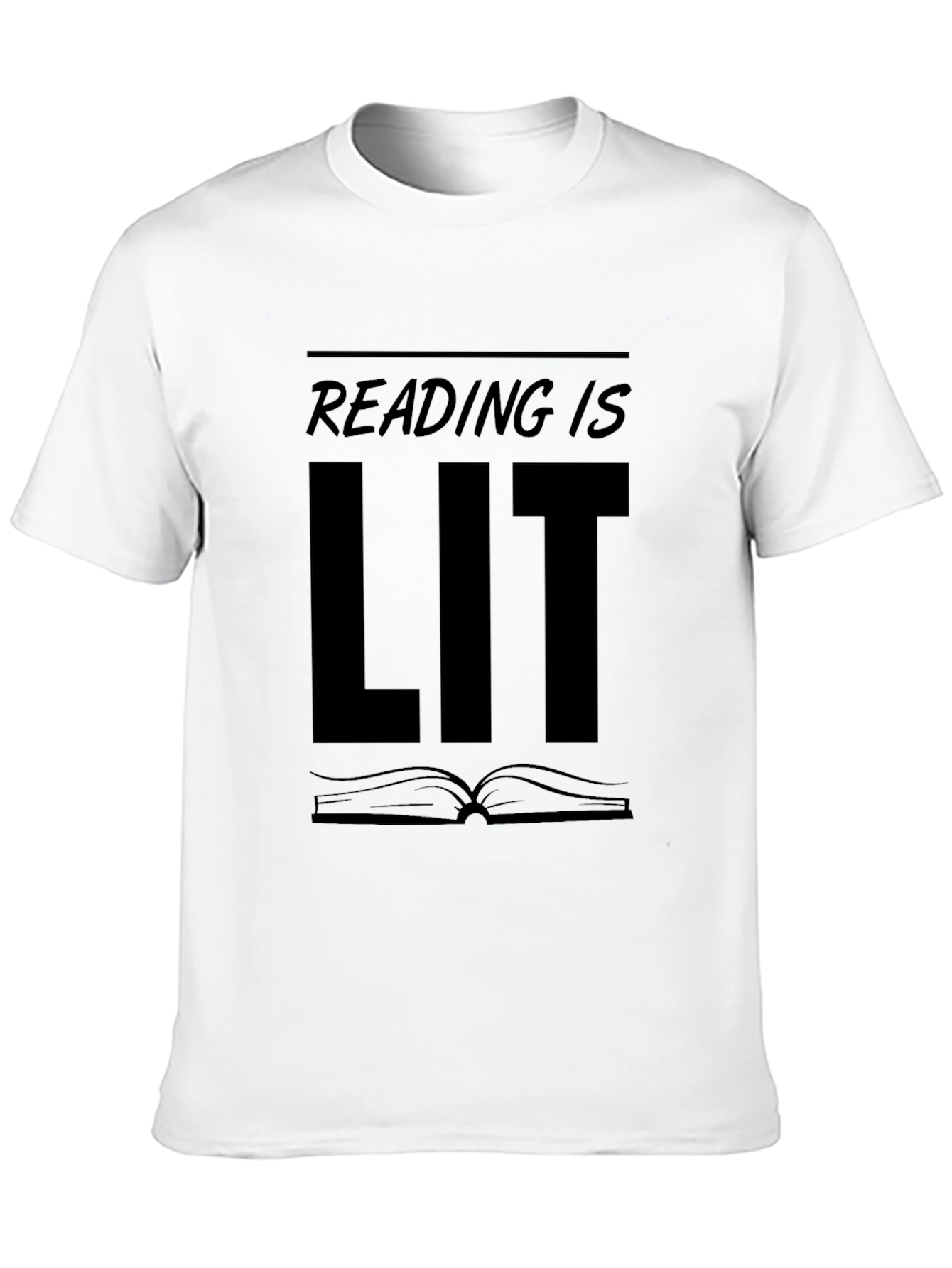 Reading is LIT Black Graphic T-Shirt
