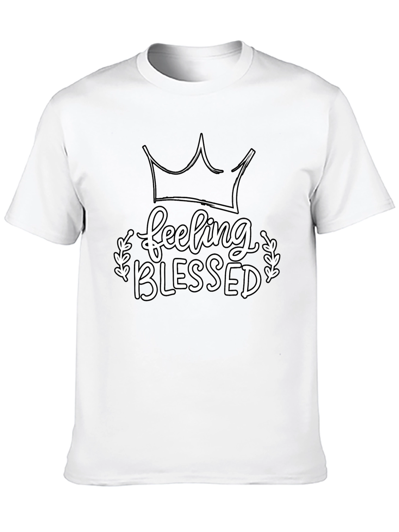 Feeling Blessed Graphic Tee - Black Casual T-Shirt