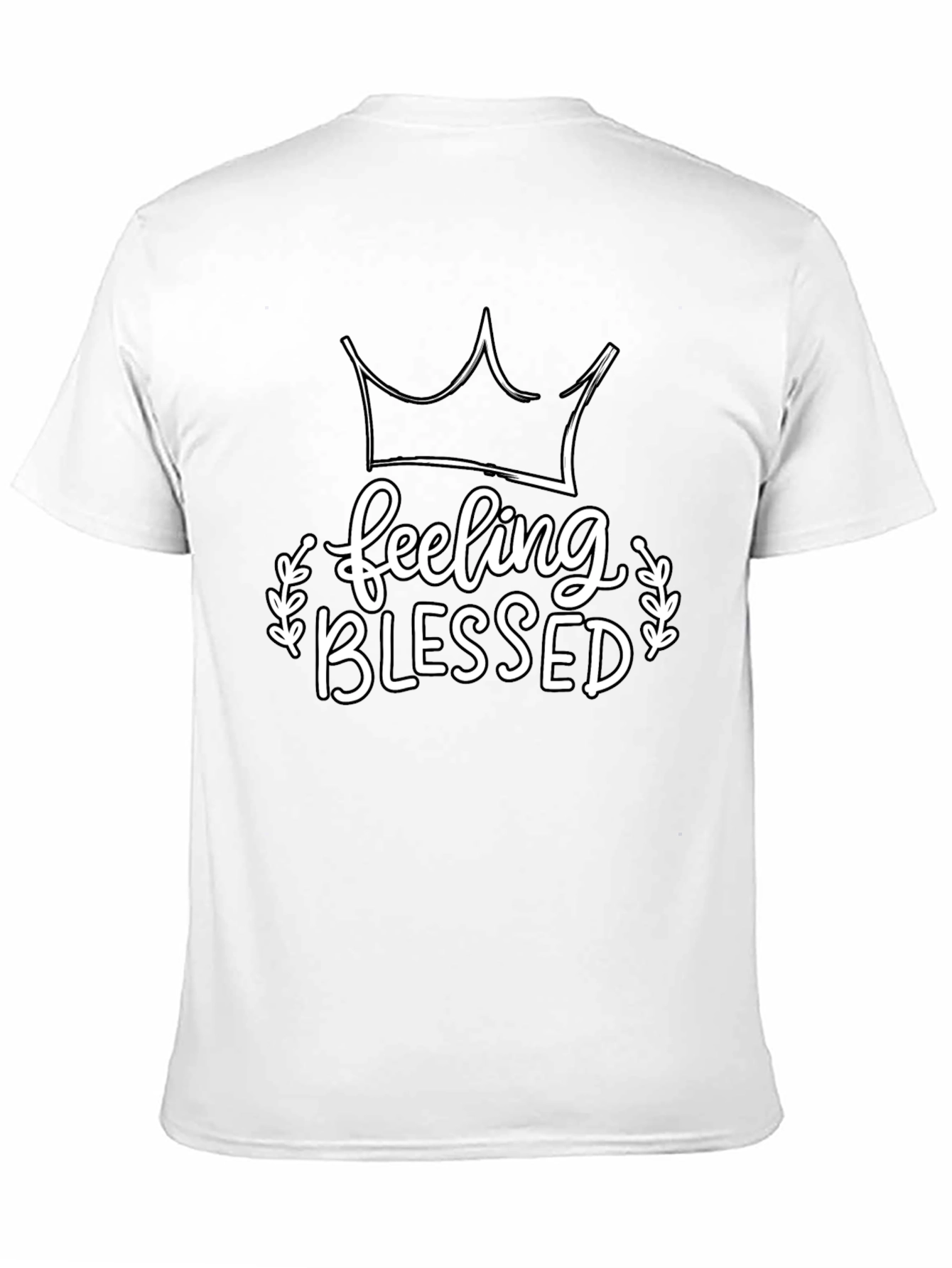 Feeling Blessed Graphic Tee - Black Casual T-Shirt