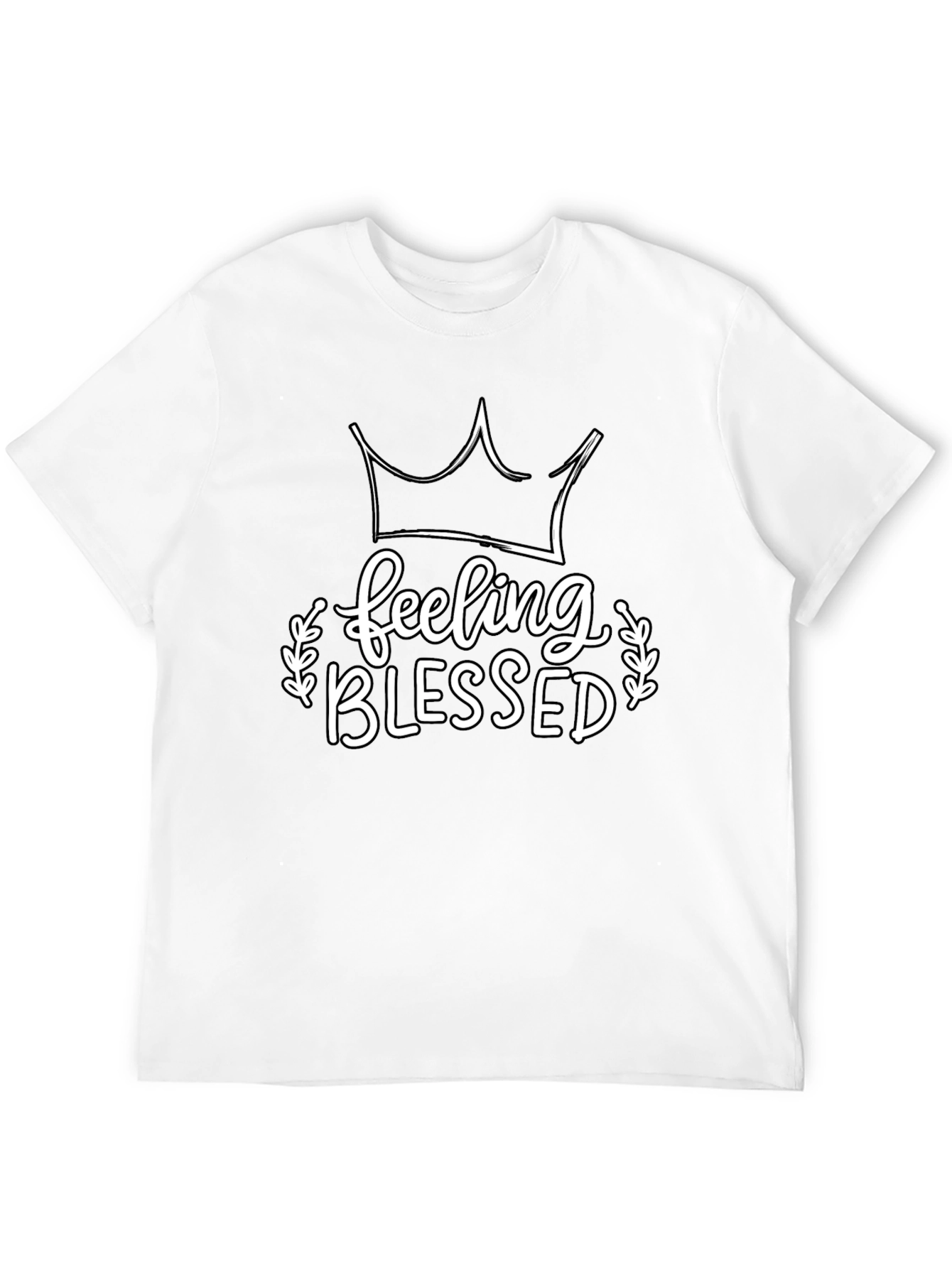 Feeling Blessed Graphic Tee - Black Casual T-Shirt