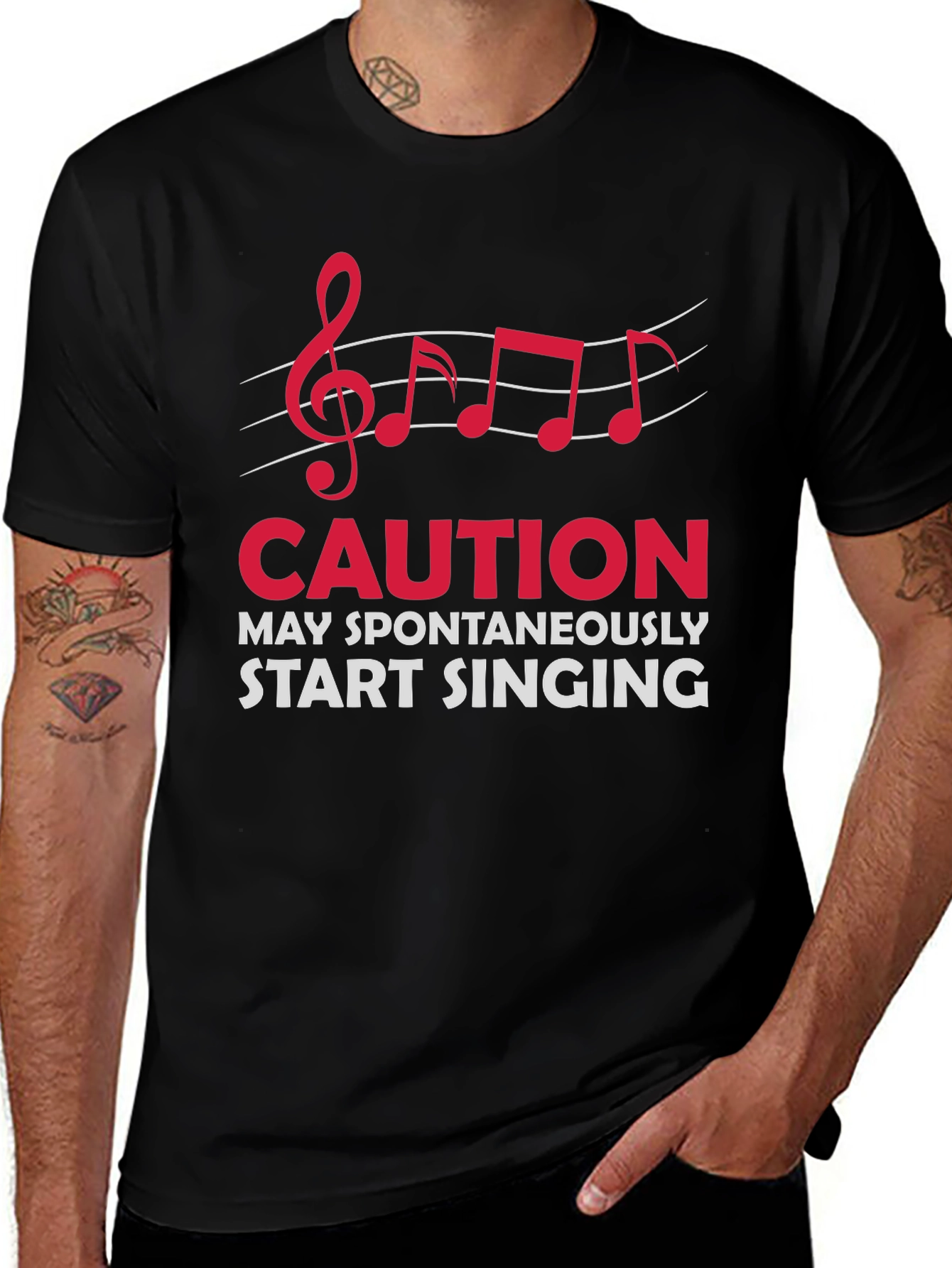 Caution May Spontaneously Start Singing T-Shirt