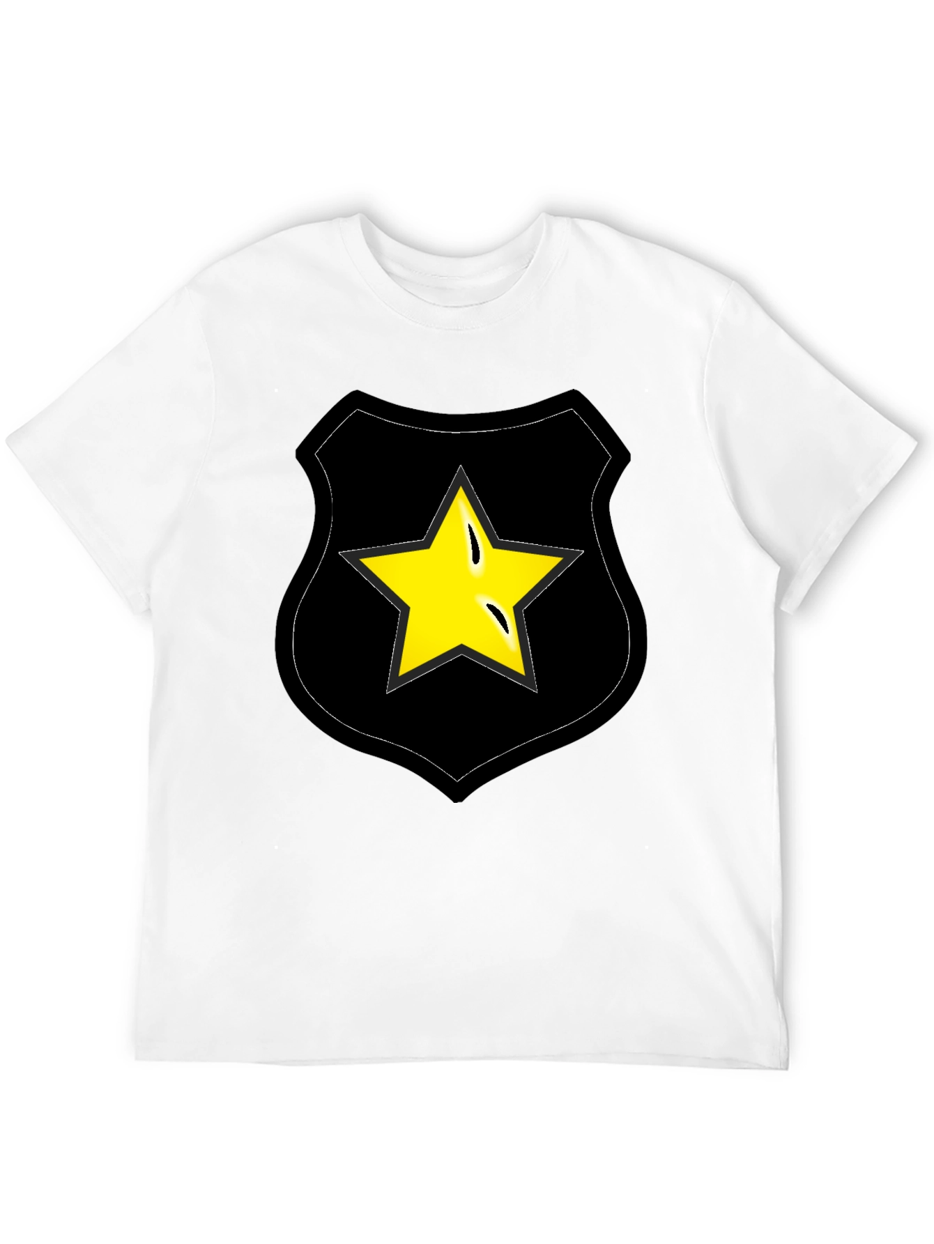 Star Badge Graphic Tee - Black