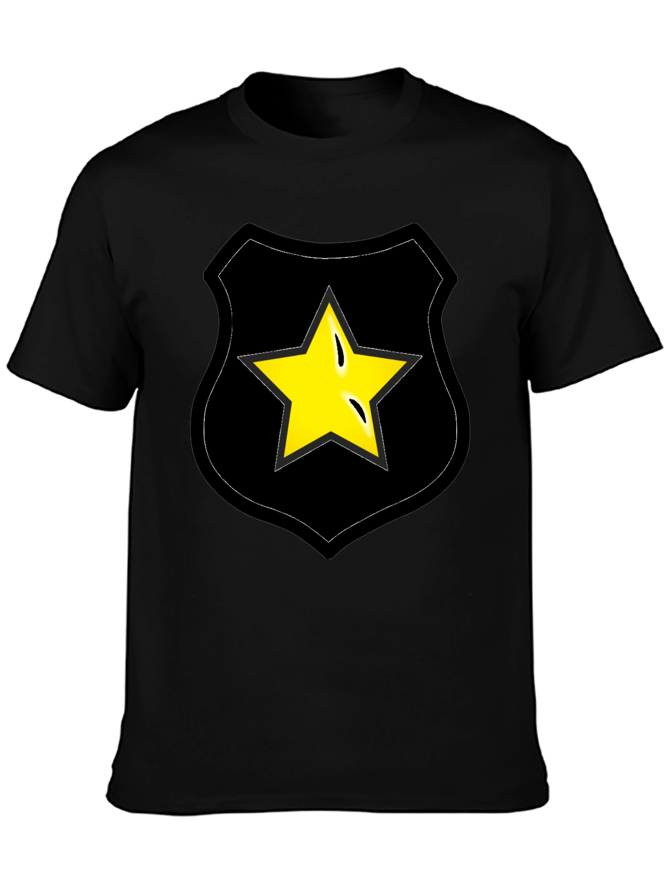Star Badge Graphic Tee - Black