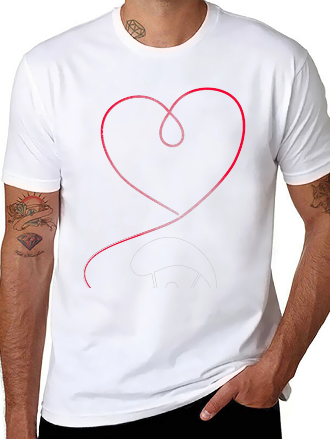 Heart Baseball T-Shirt: Love of the Game
