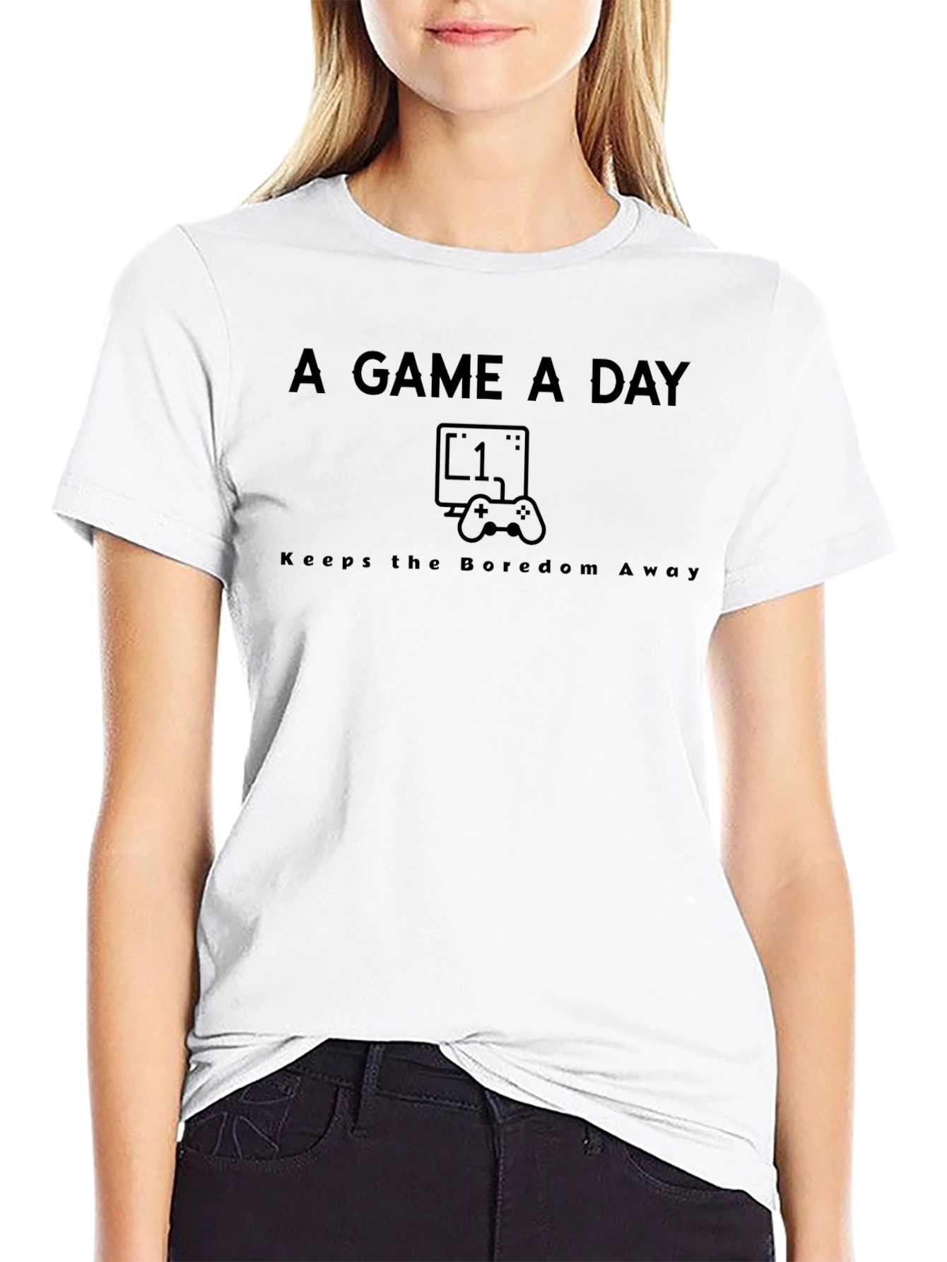 A Game A Day Black T-Shirt Gamer Apparel