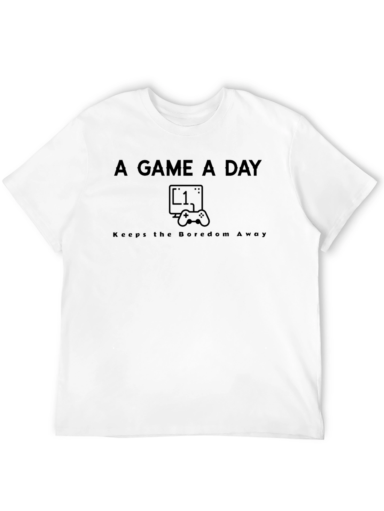 A Game A Day Black T-Shirt Gamer Apparel