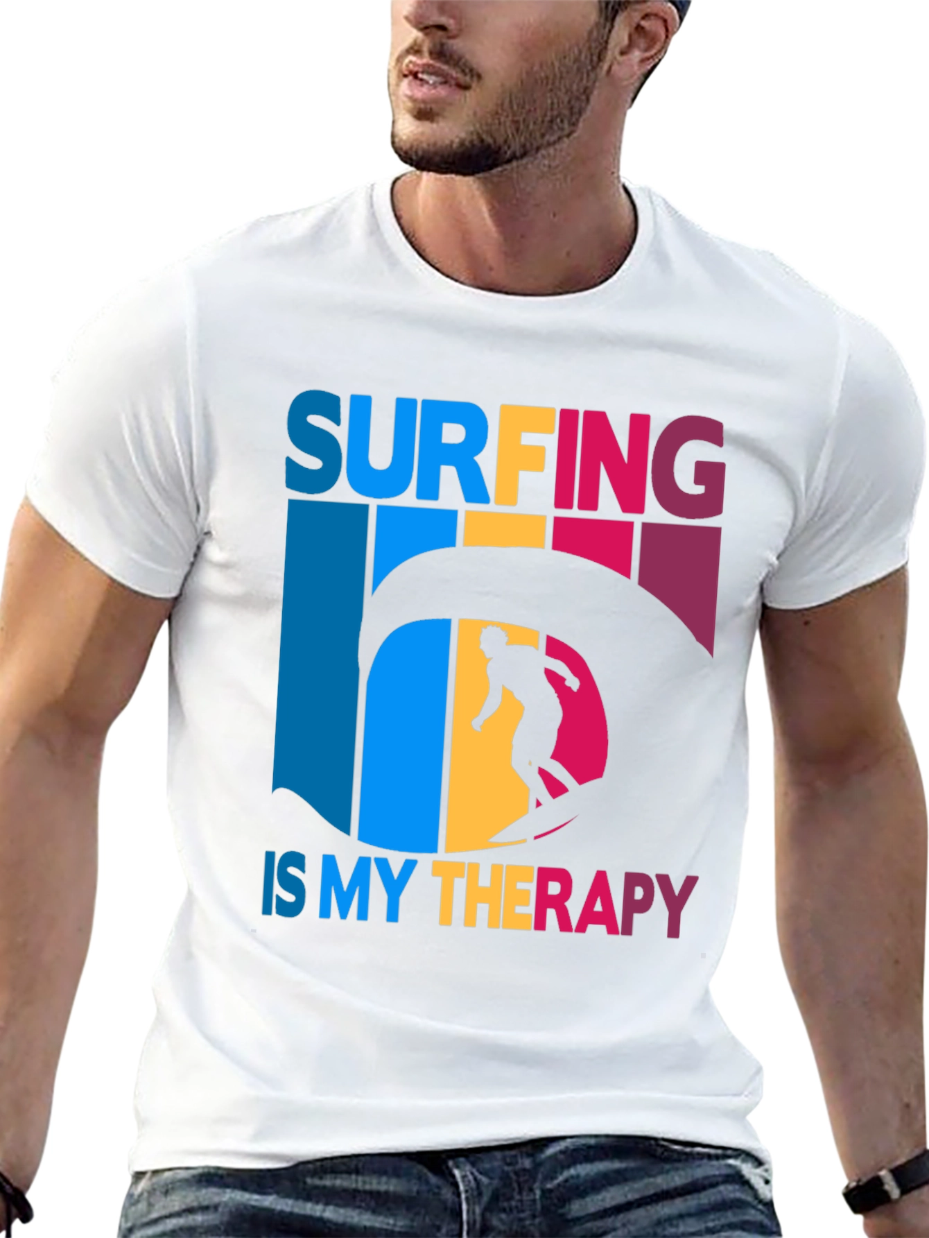 Surfing is My Therapy Graphic Tee